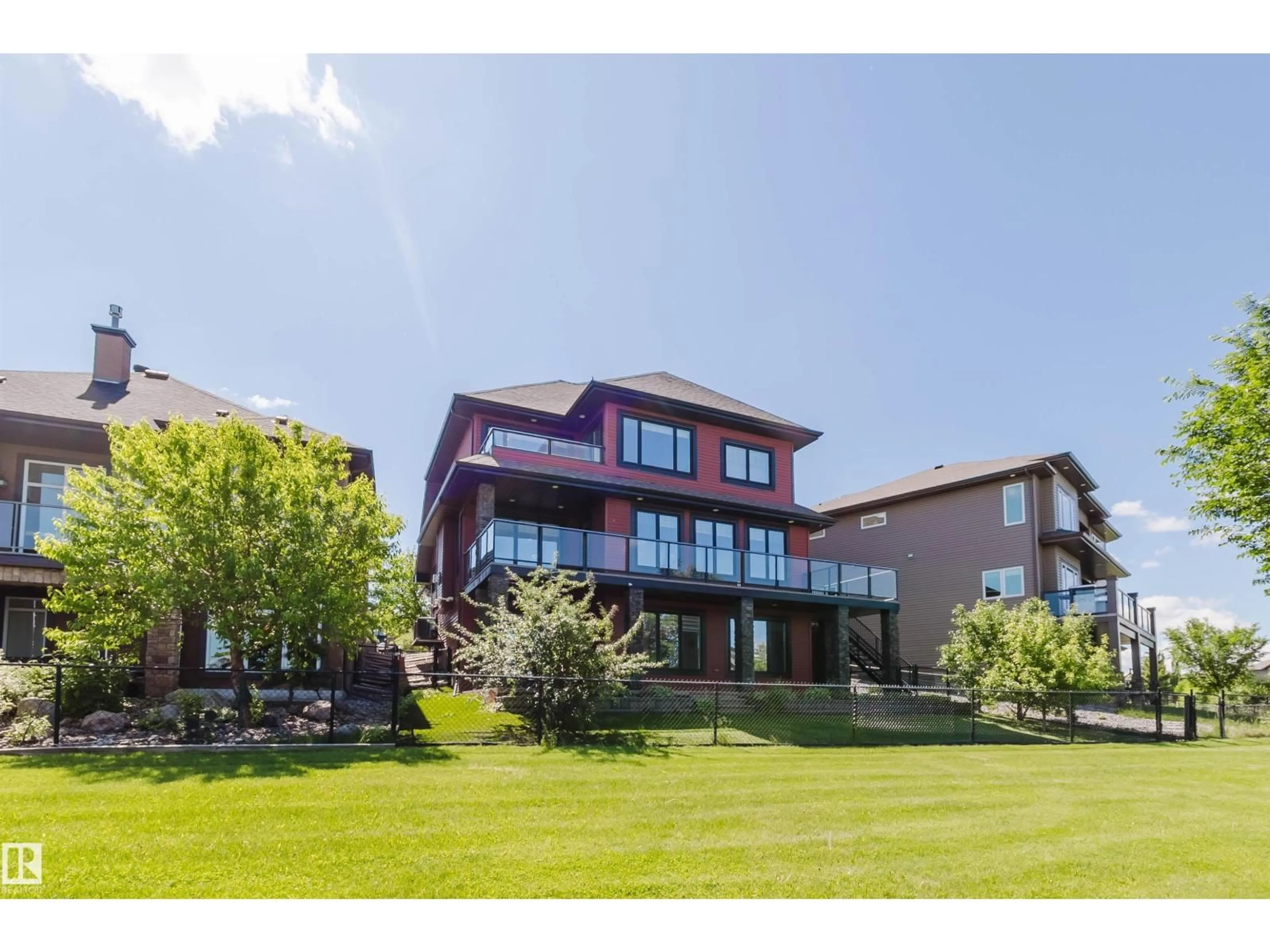 A pic from outside/outdoor area/front of a property/back of a property/a pic from drone, water/lake/river/ocean view for 3438 WEST LANDING LD, Edmonton Alberta T6W0T4