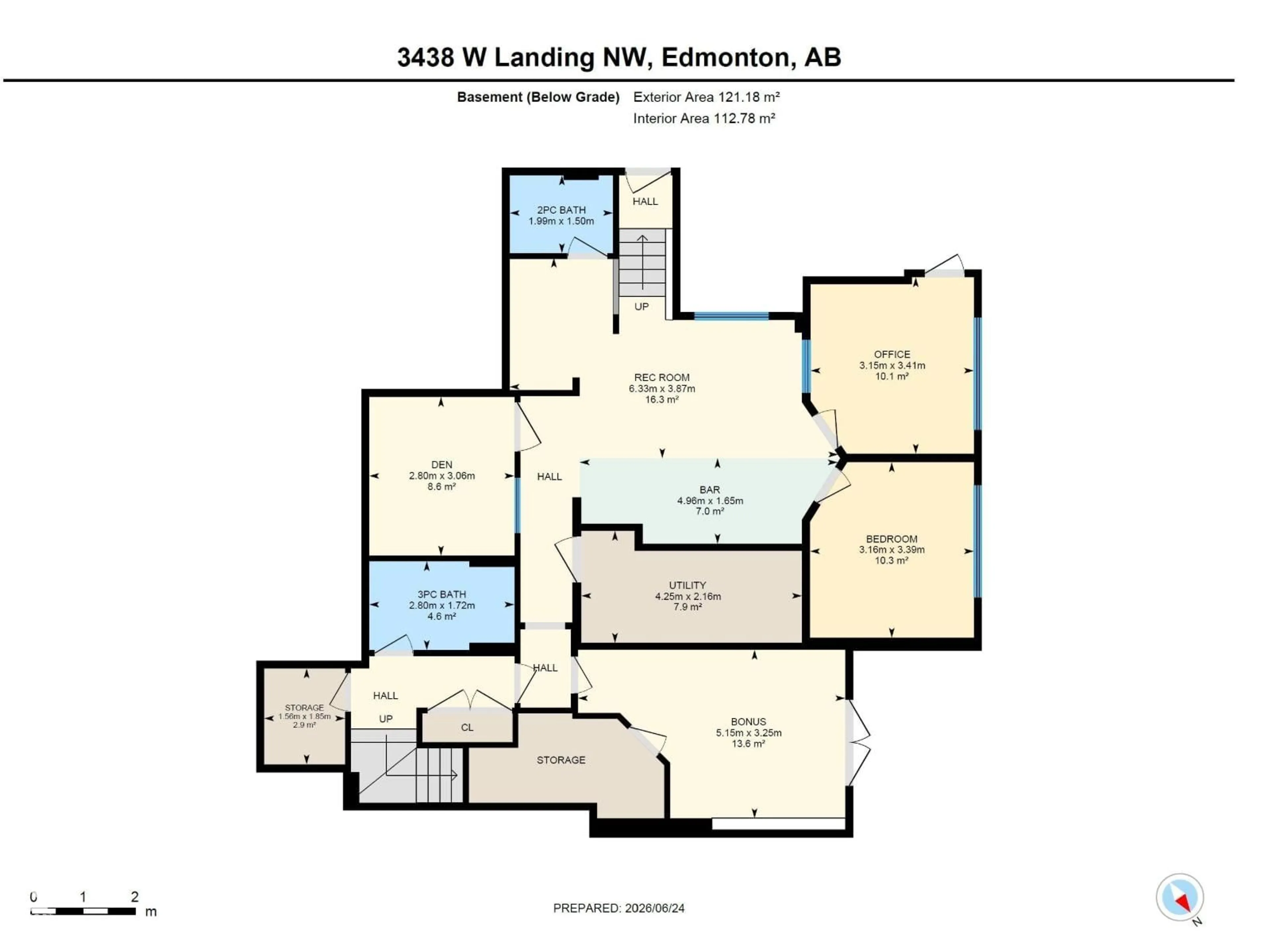 Floor plan for 3438 WEST LANDING LD, Edmonton Alberta T6W0T4