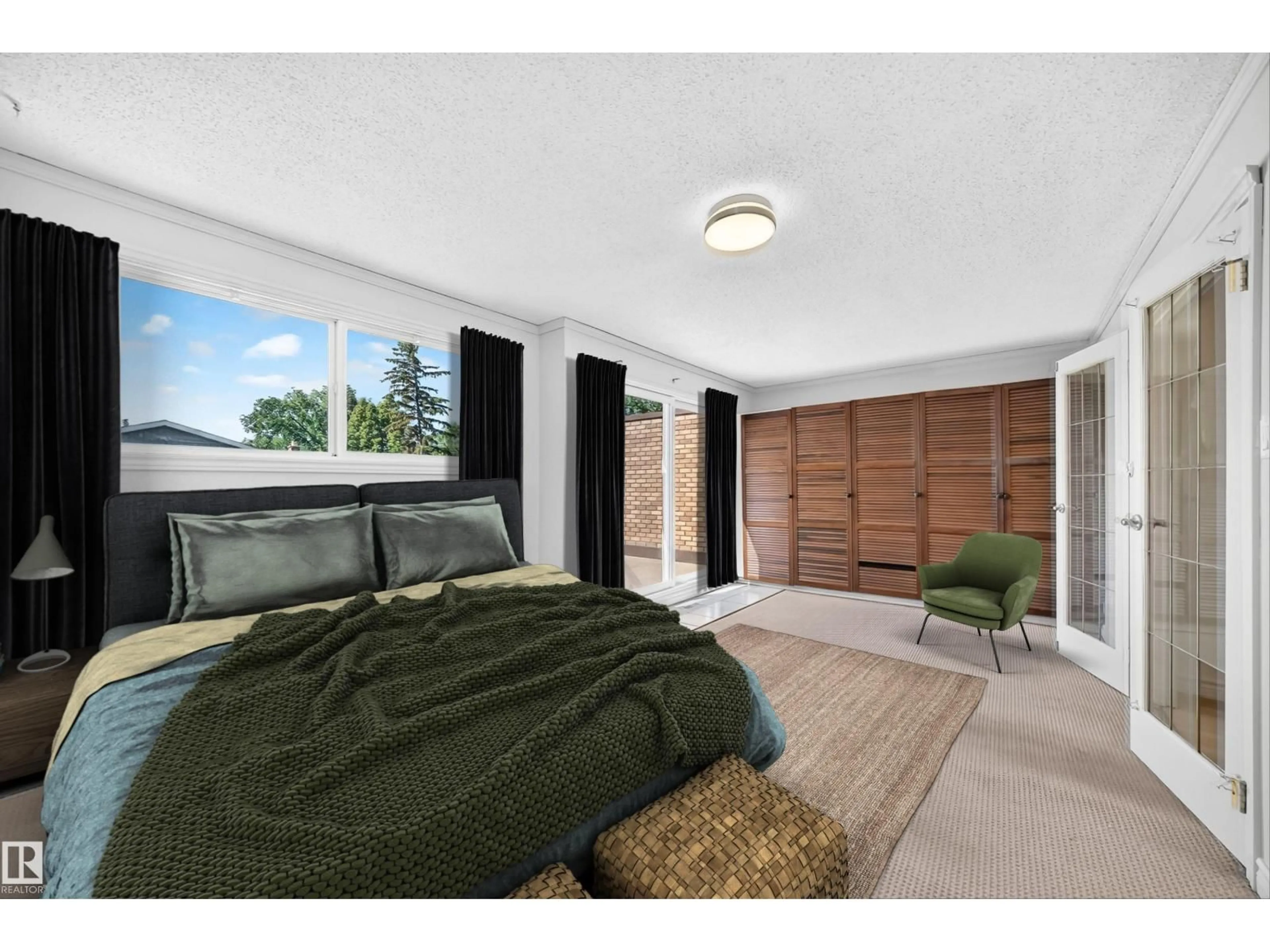 Bedroom with bed, unknown for NW - 13469 40 ST, Edmonton Alberta T5A3L9