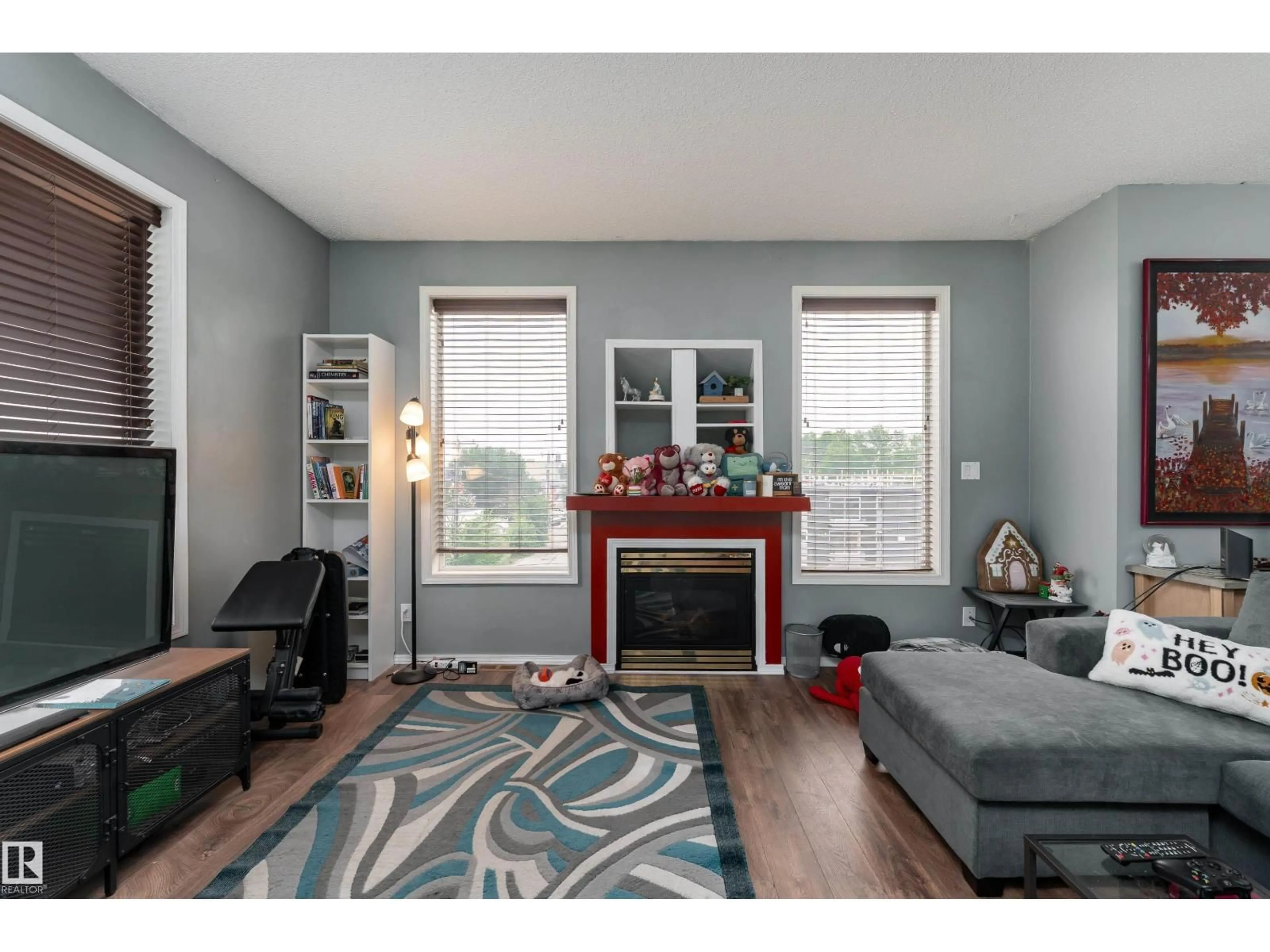 Living room with furniture, wood/laminate floor for 301 - 8108 109 ST NW, Edmonton Alberta T6G2V7