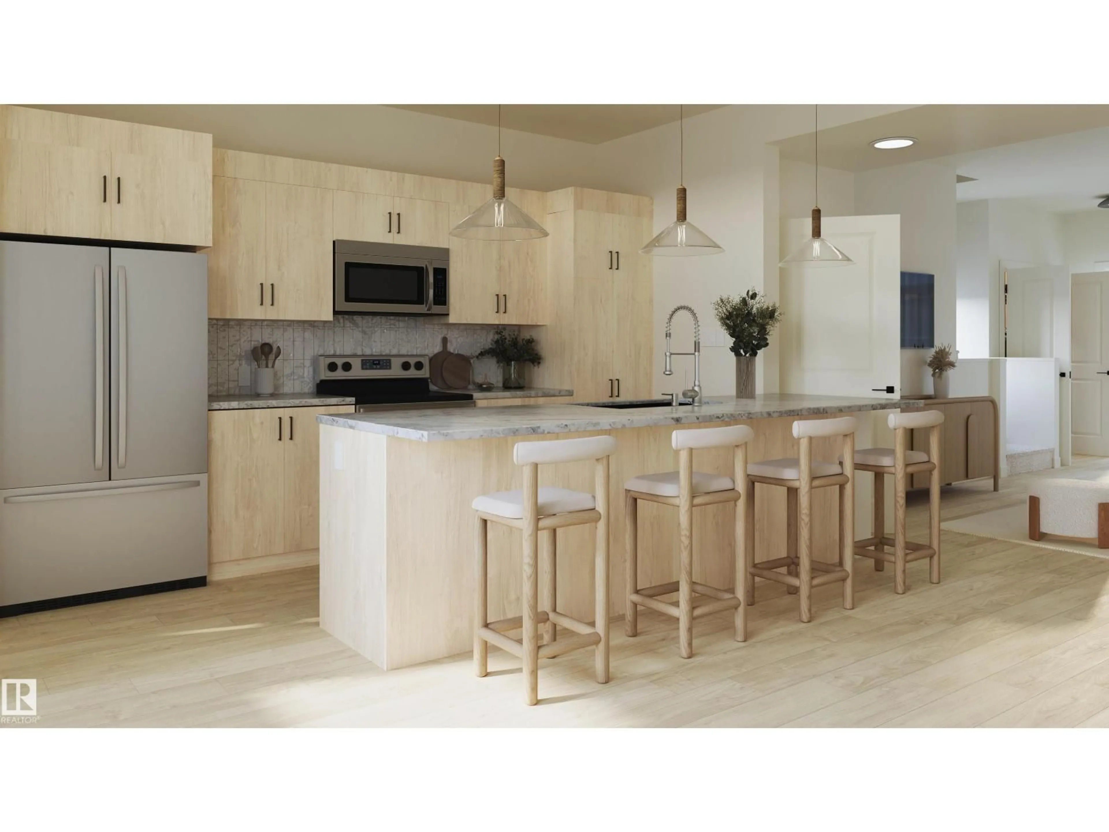 Open concept kitchen, ceramic/tile floor for 184 CATRIA PT, Sherwood Park Alberta T8H3B2