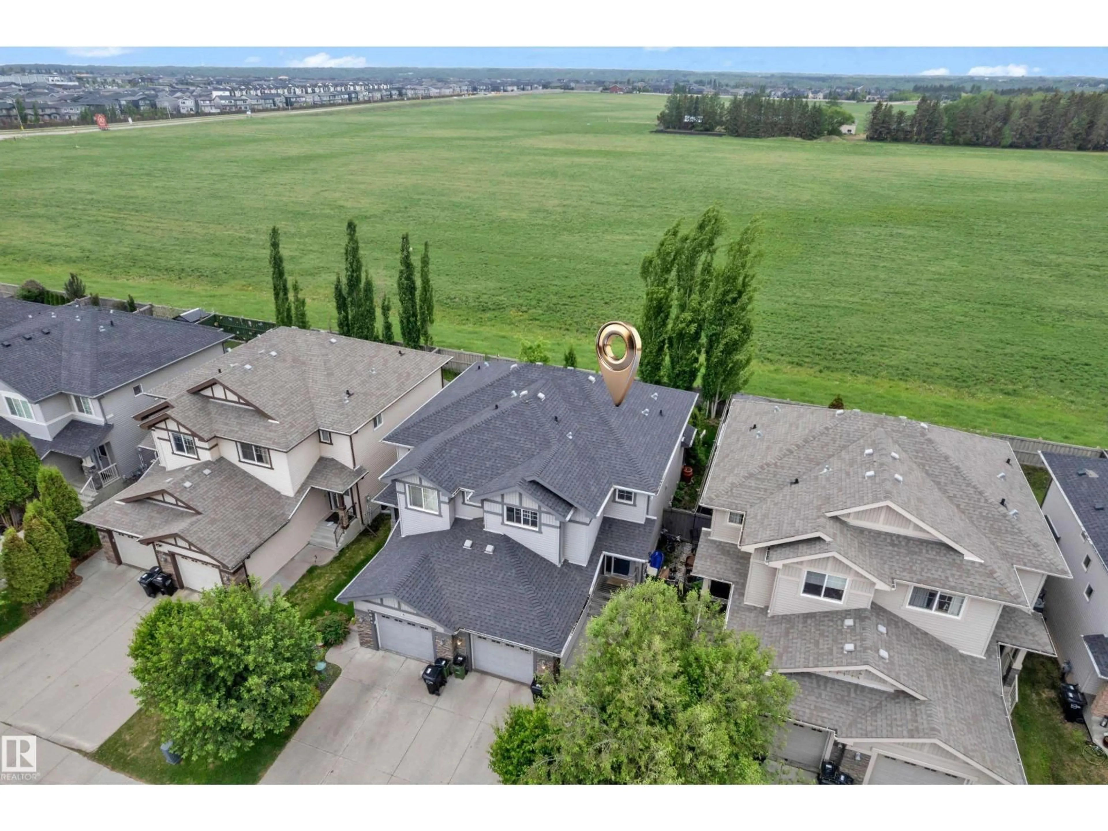 A pic from outside/outdoor area/front of a property/back of a property/a pic from drone, mountain view for NW - 1030 177A ST, Edmonton Alberta T6W2A1