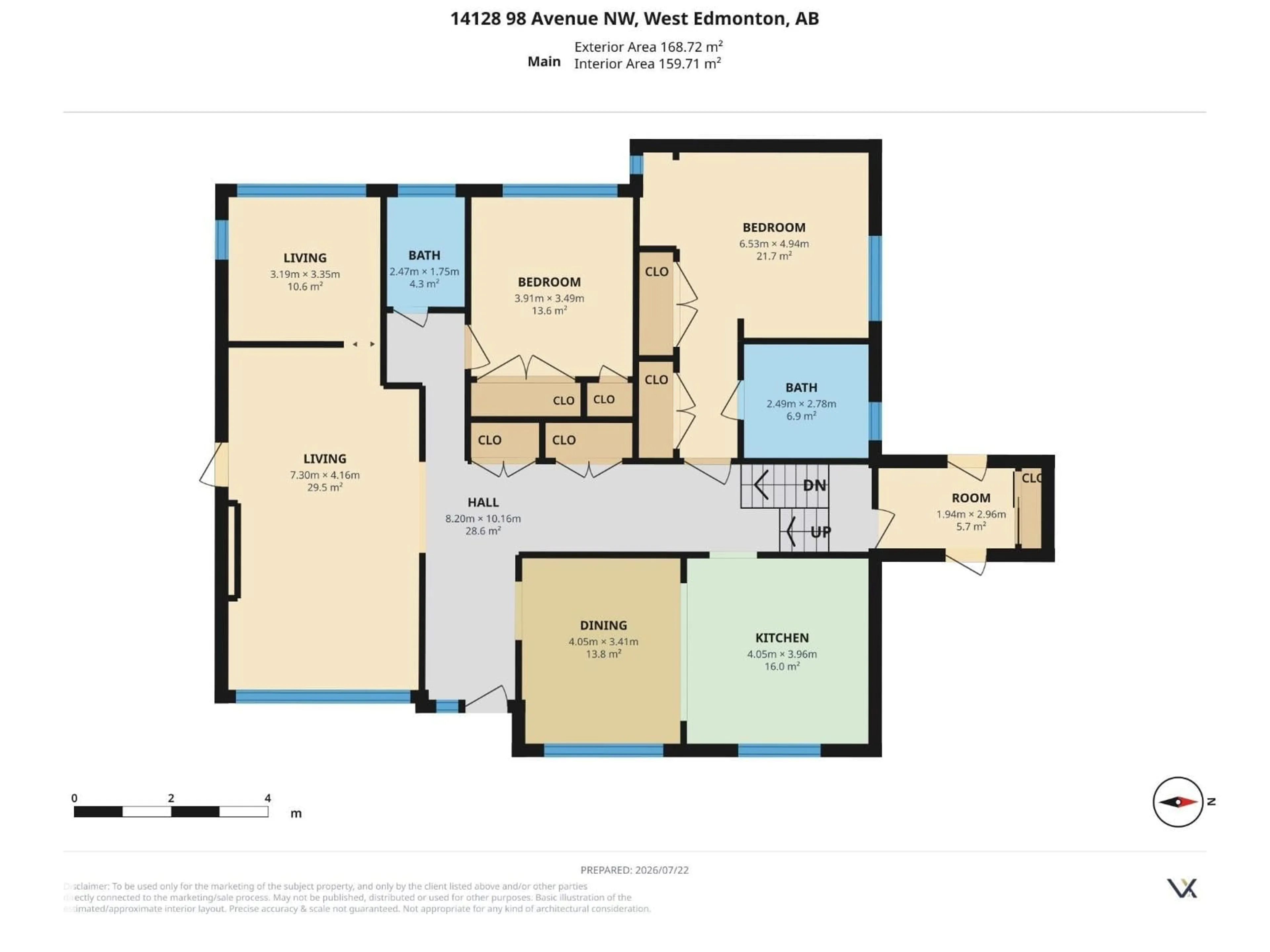 Floor plan for 14128 98 AV, Edmonton Alberta T5N0G1