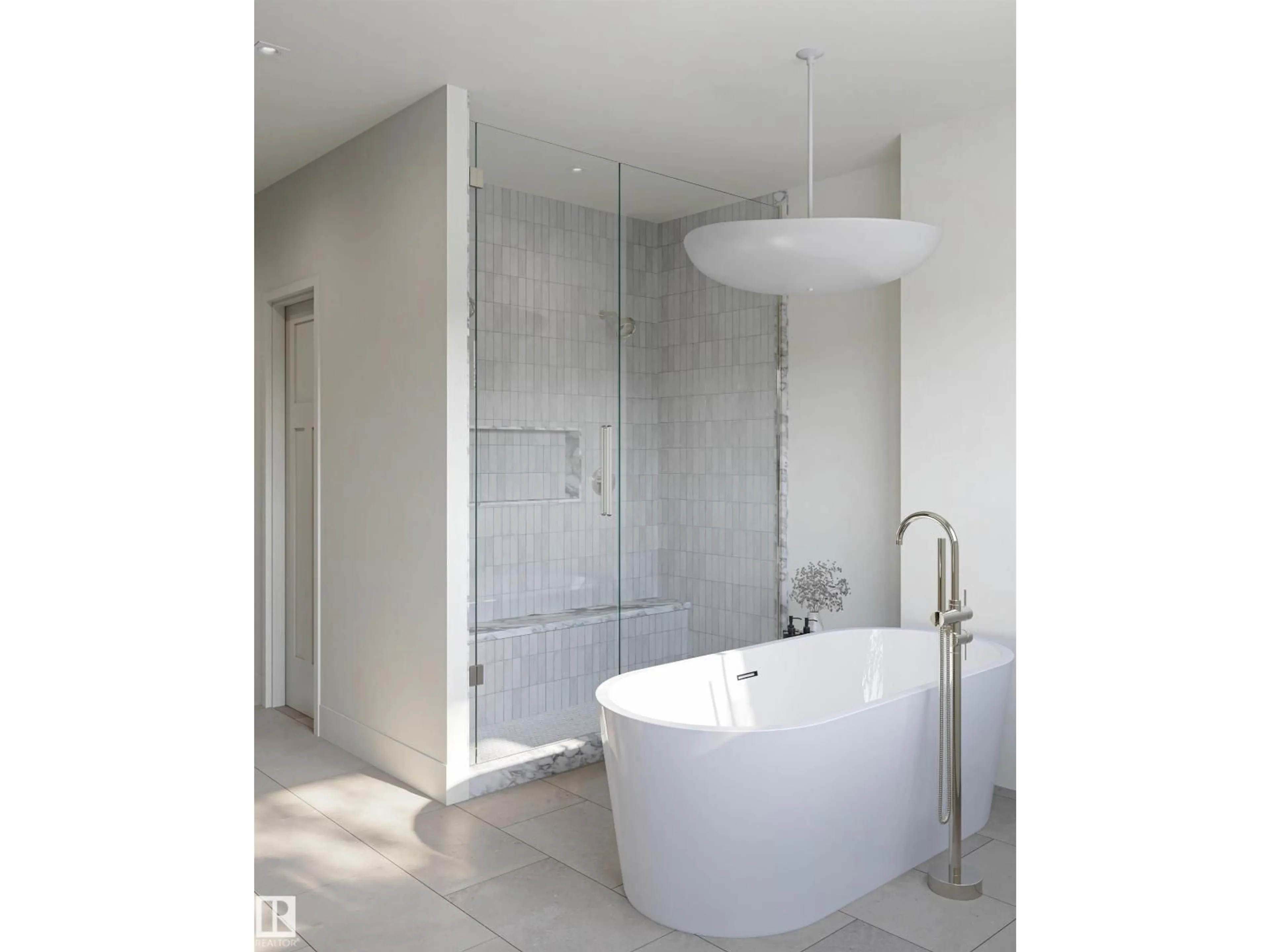 Contemporary bathroom, ceramic/tile floor for 4117 GINSBERG PL, Edmonton Alberta T5T4V1