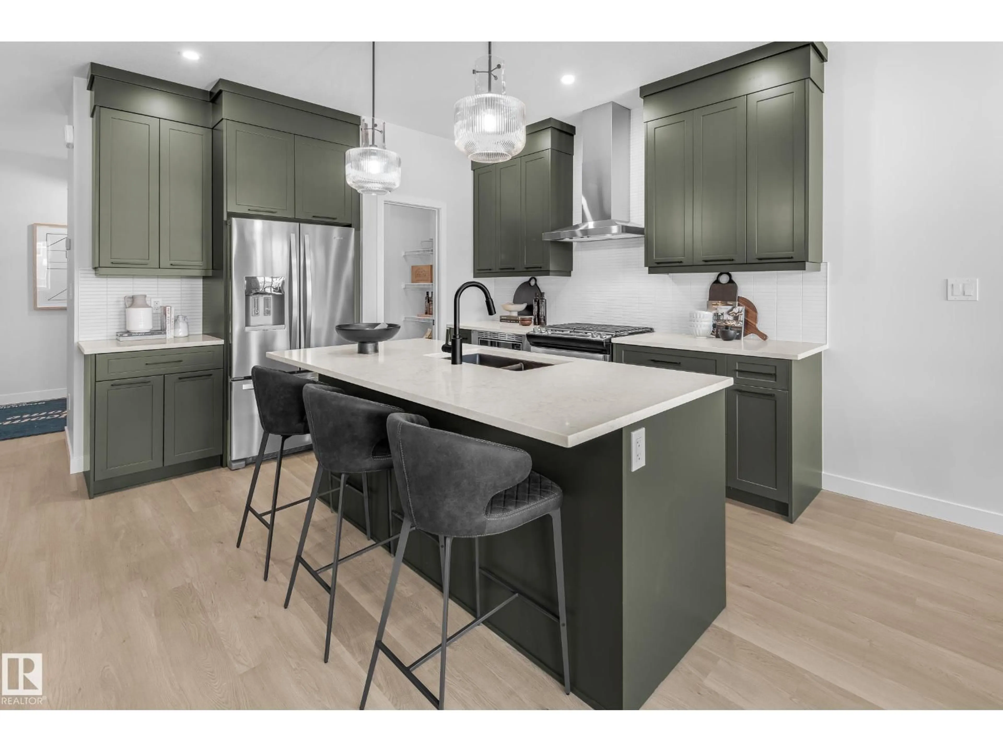 Open concept kitchen, ceramic/tile floor for 1415 CRISTALL PL, Edmonton Alberta T6W5S9