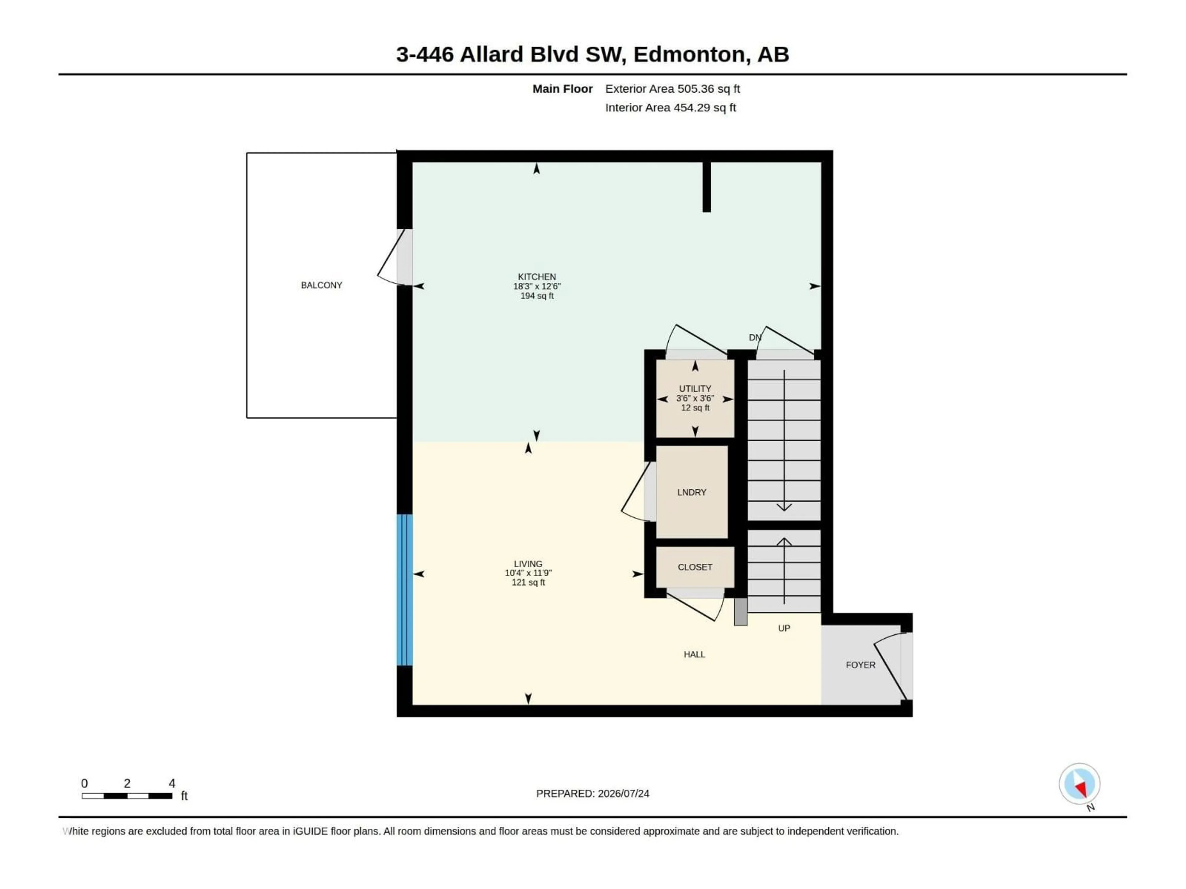 Floor plan for #3 - 446 ALLARD BV, Edmonton Alberta T6W3S7