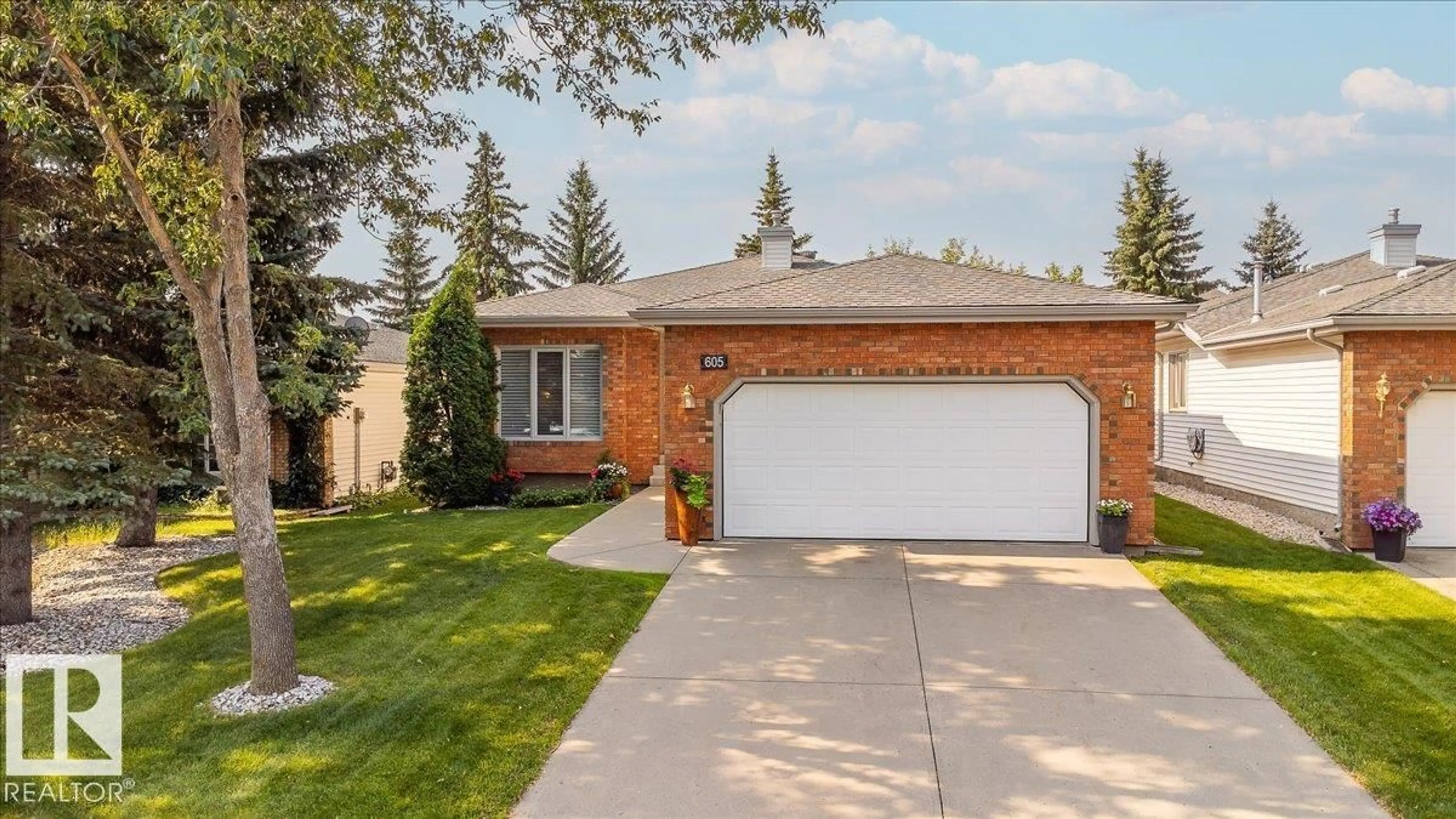 Home with brick exterior material, street for 605 REVELL WD, Edmonton Alberta T6R2H9