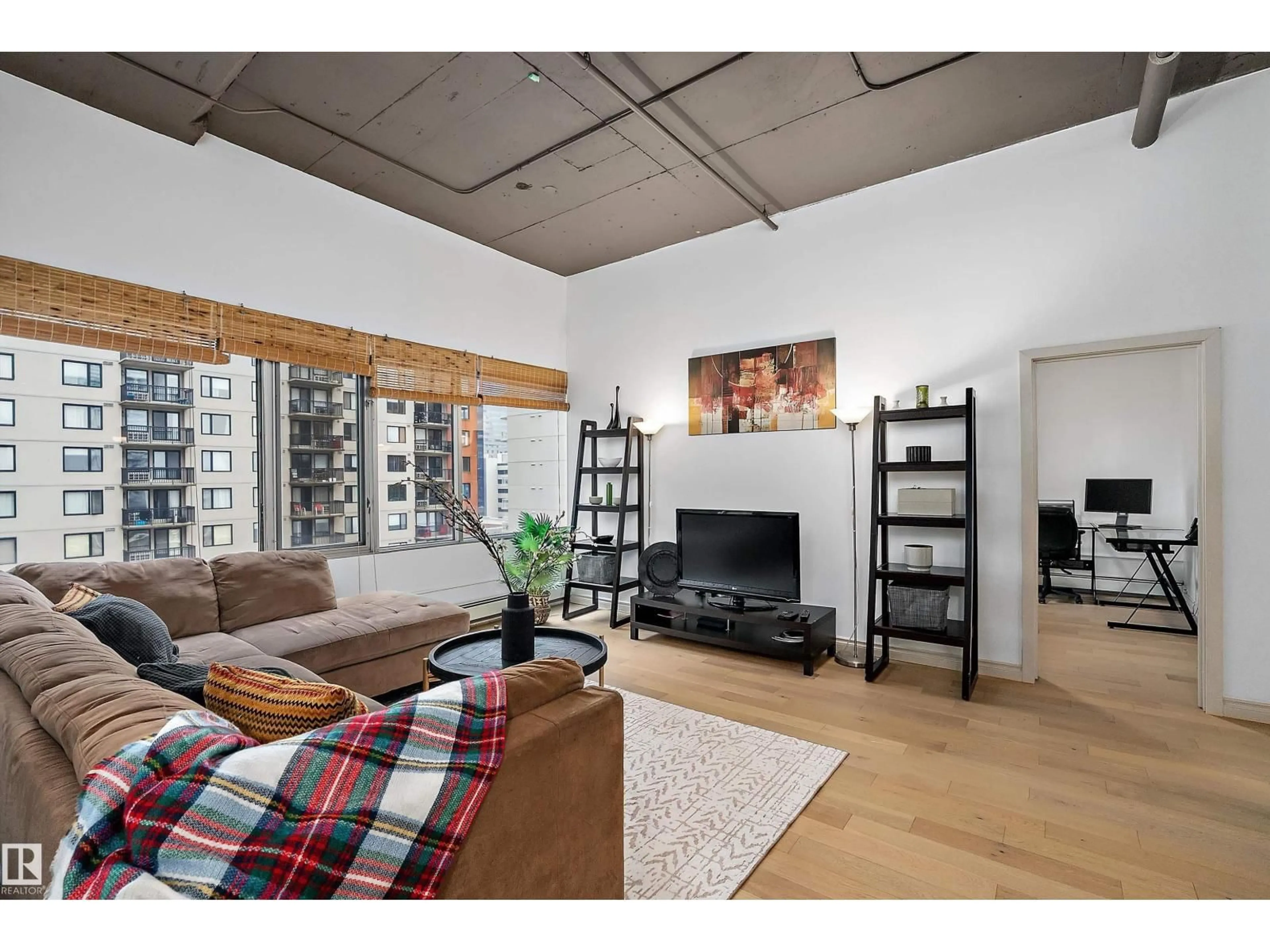 Living room with furniture, unknown for 908 - 10179 105 ST, Edmonton Alberta T5J3N1