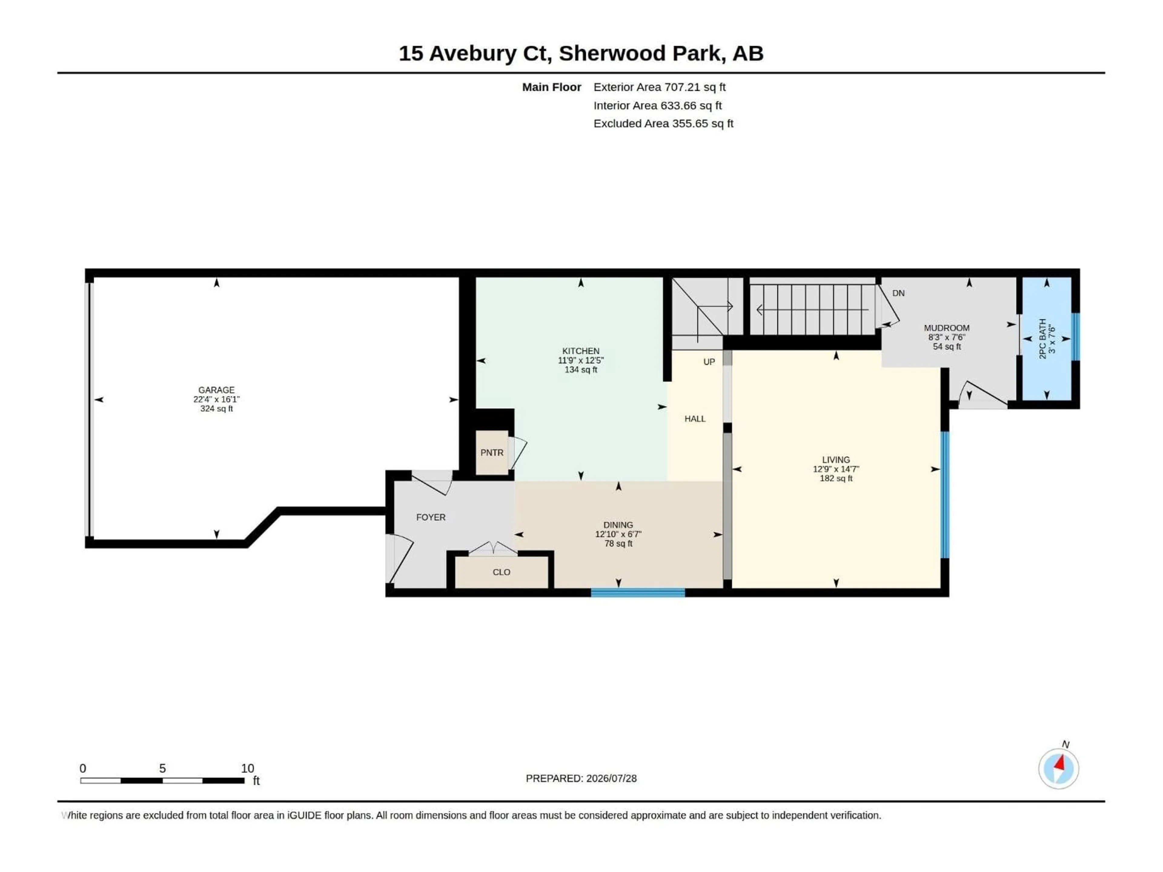Floor plan for 15 AVEBURY, Sherwood Park Alberta T8H0Z2