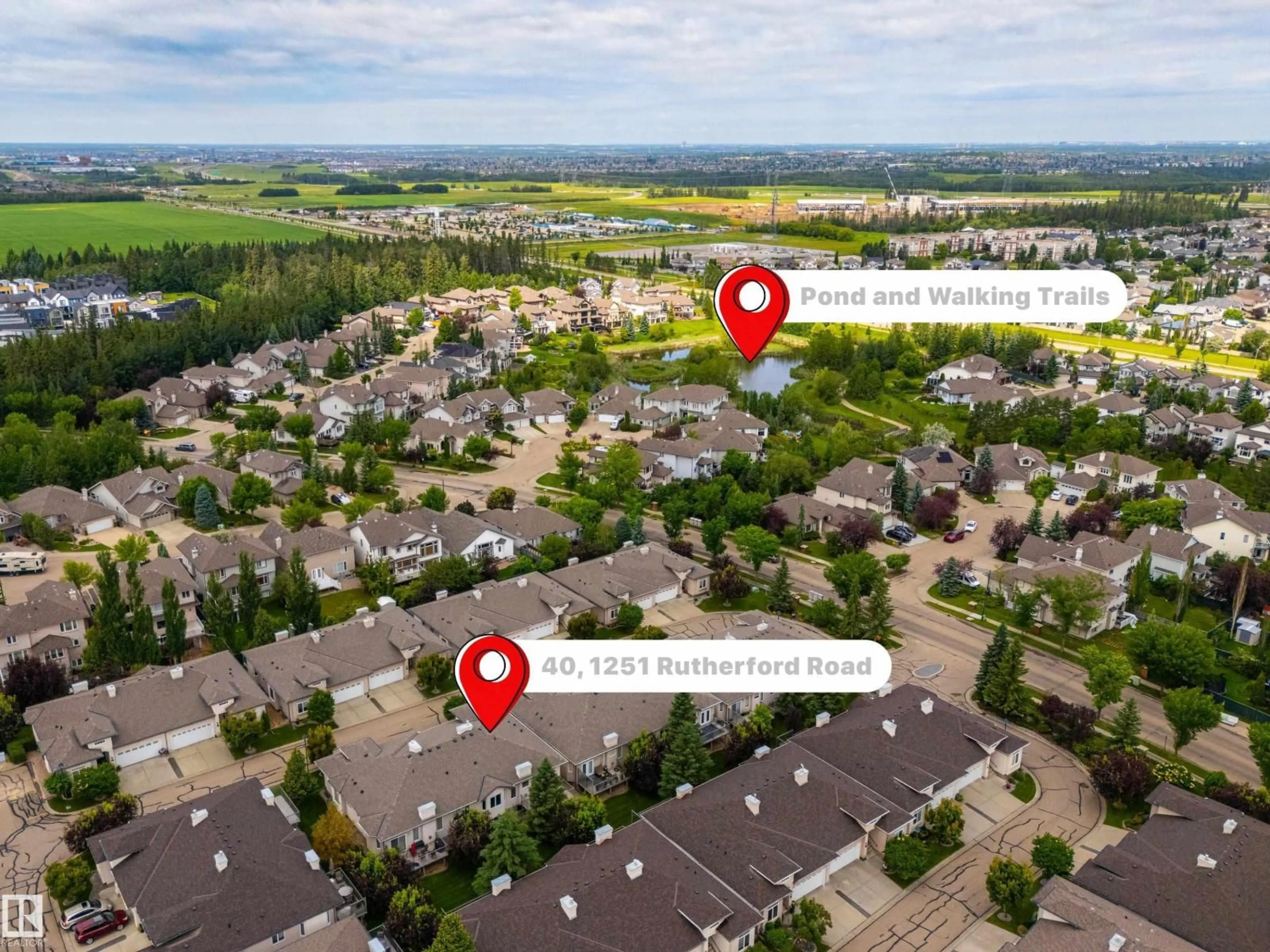 A pic from outside/outdoor area/front of a property/back of a property/a pic from drone, unknown for #40 - 1251 RUTHERFORD RD, Edmonton Alberta T6W1T6