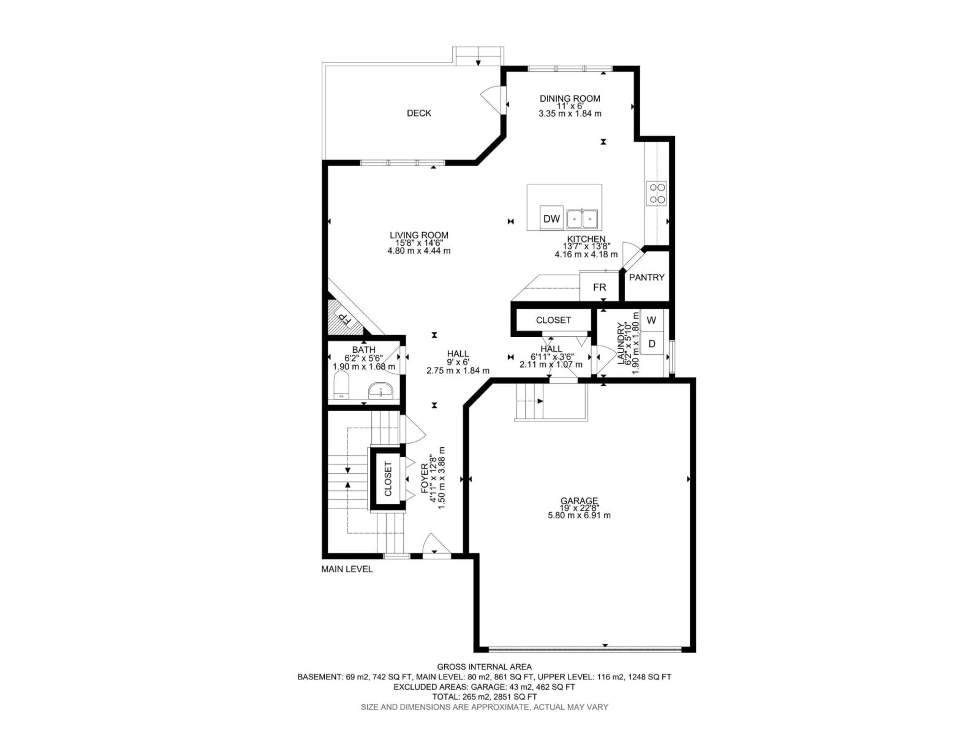 Floor plan for 66 VANESSA AV, Spruce Grove Alberta T7X0H1