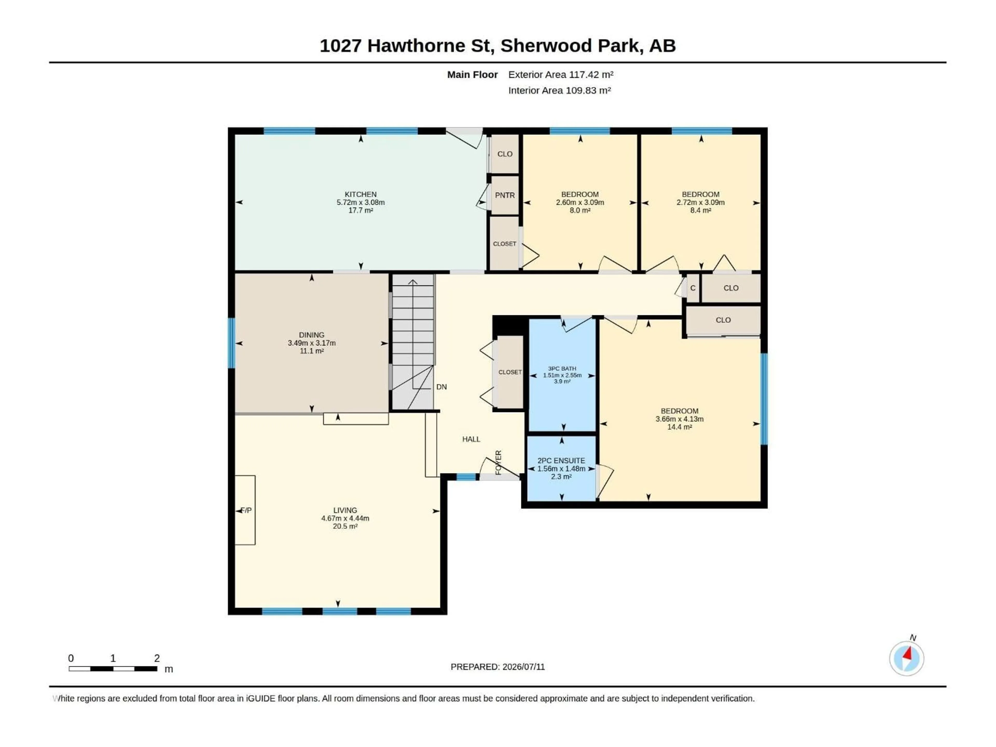 Floor plan for 1027 HAYTHORNE RD, Sherwood Park Alberta T8A1B6