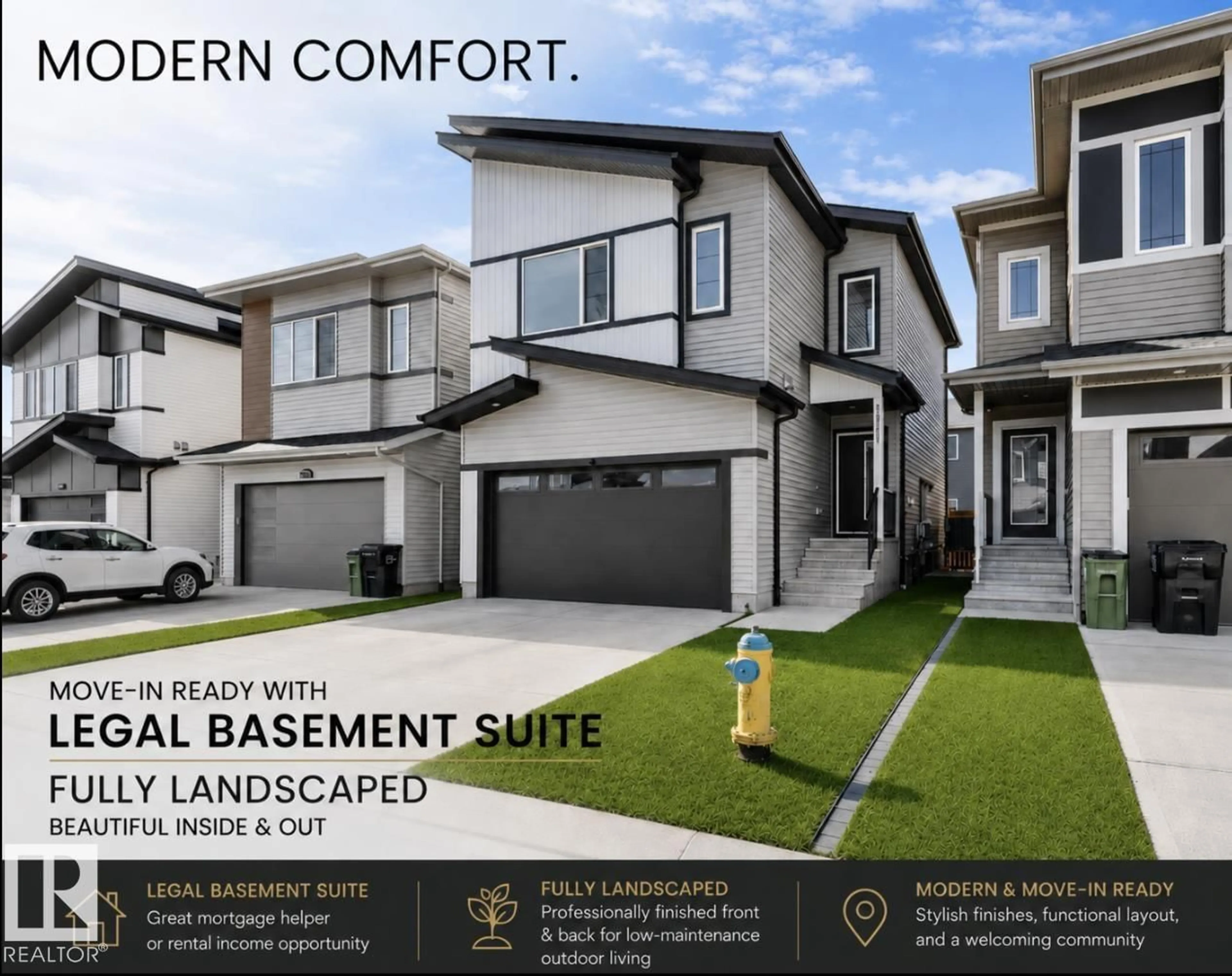 Home with vinyl exterior material, street for 19703 29 AVENUE AVENUE, Edmonton Alberta T6M1M2