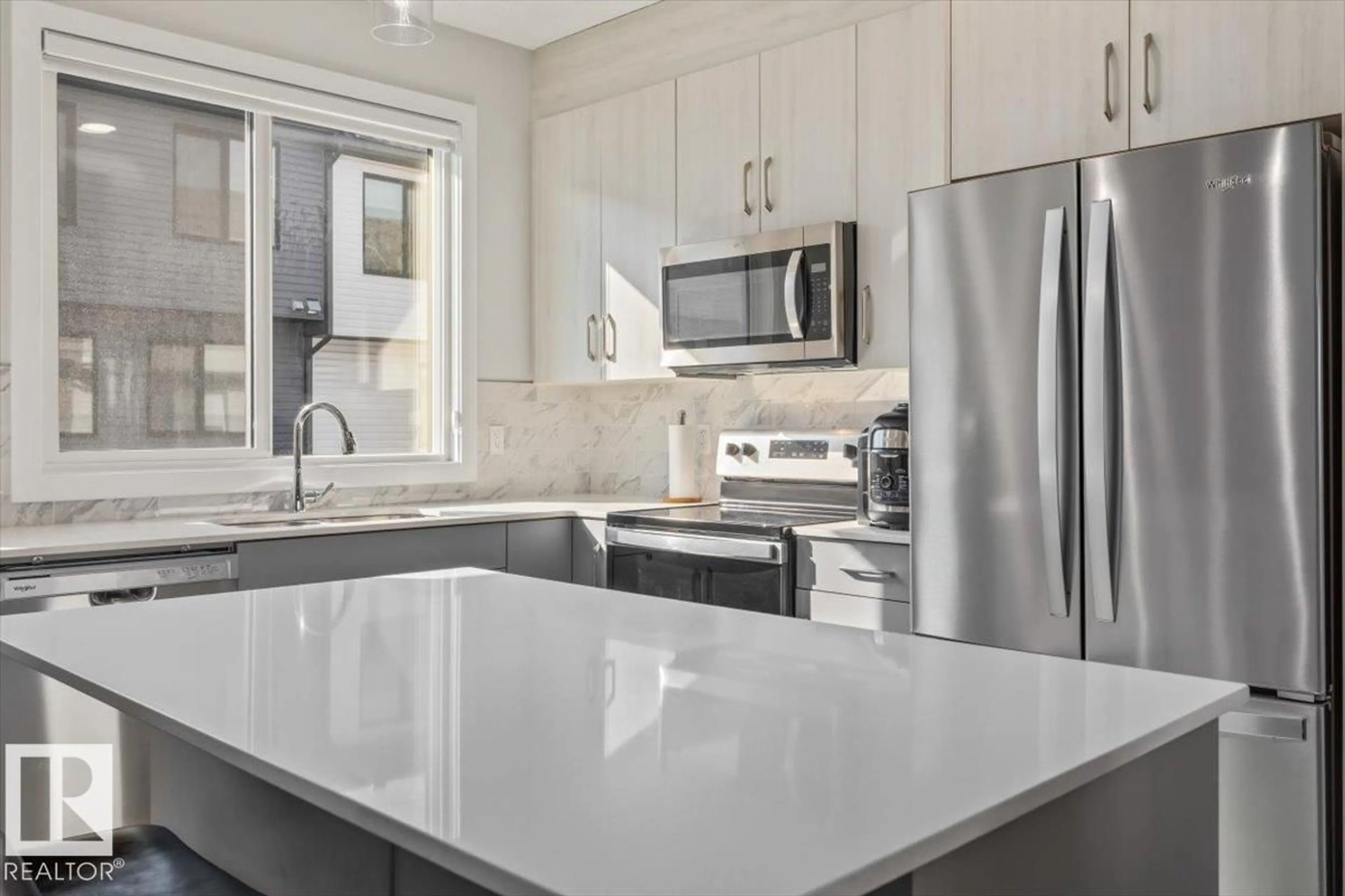 Open concept kitchen, ceramic/tile floor for #30 - 11910 35 AV, Edmonton Alberta T6W4Z8