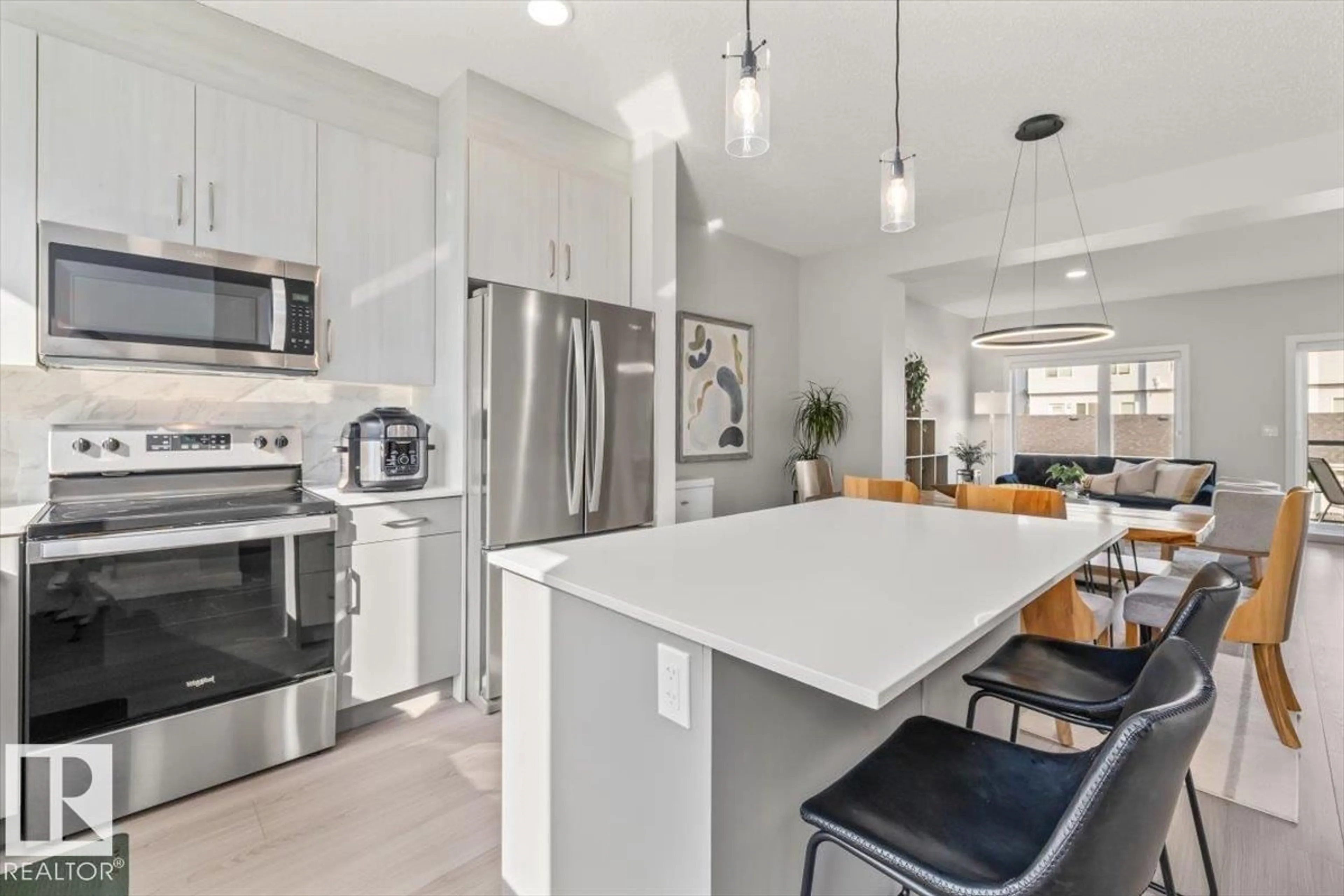 Open concept kitchen, ceramic/tile floor for #30 - 11910 35 AV, Edmonton Alberta T6W4Z8