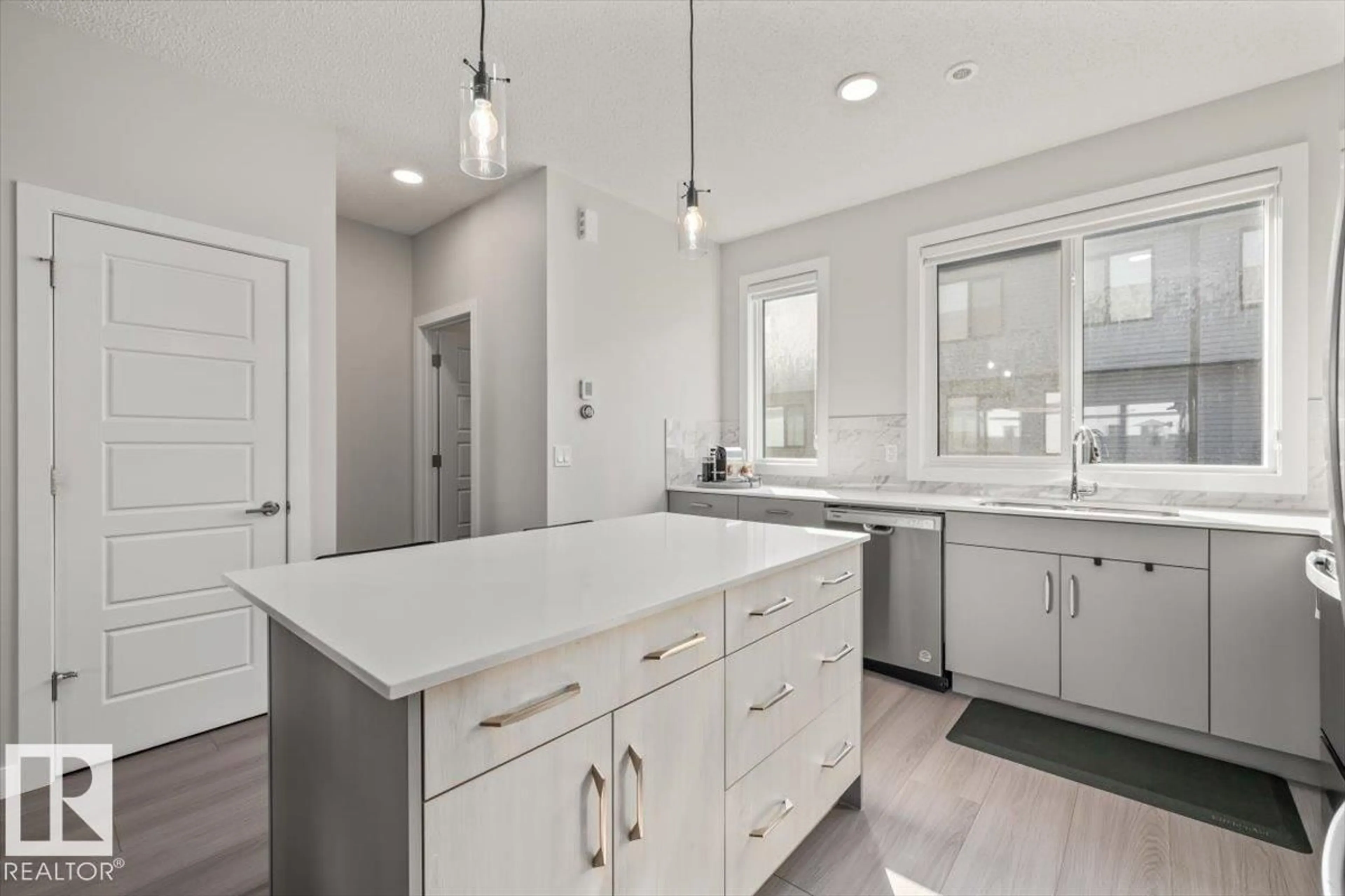 Open concept kitchen, ceramic/tile floor for #30 - 11910 35 AV, Edmonton Alberta T6W4Z8