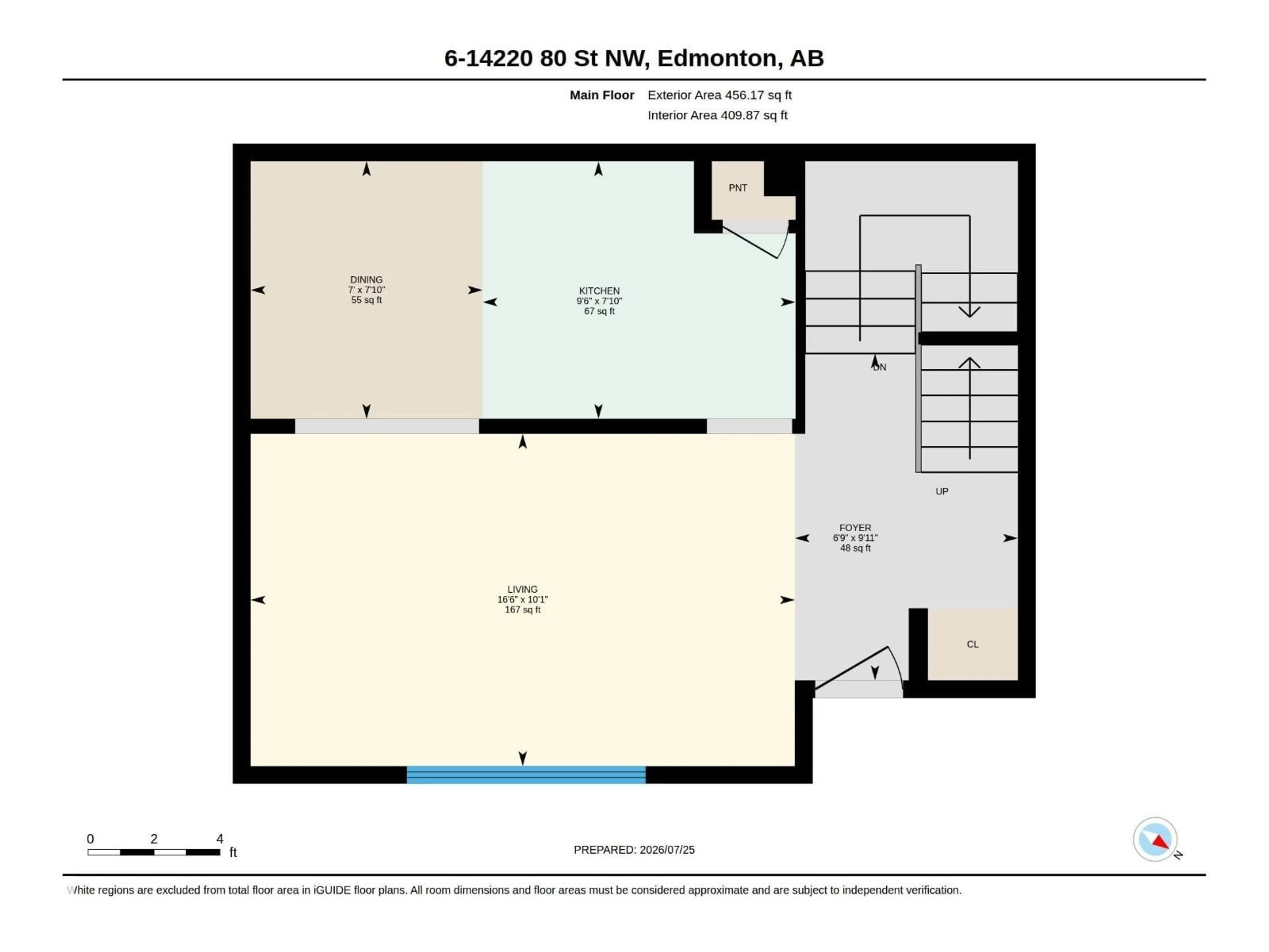 Floor plan for #6 - 14220 80 ST, Edmonton Alberta T5C1L6