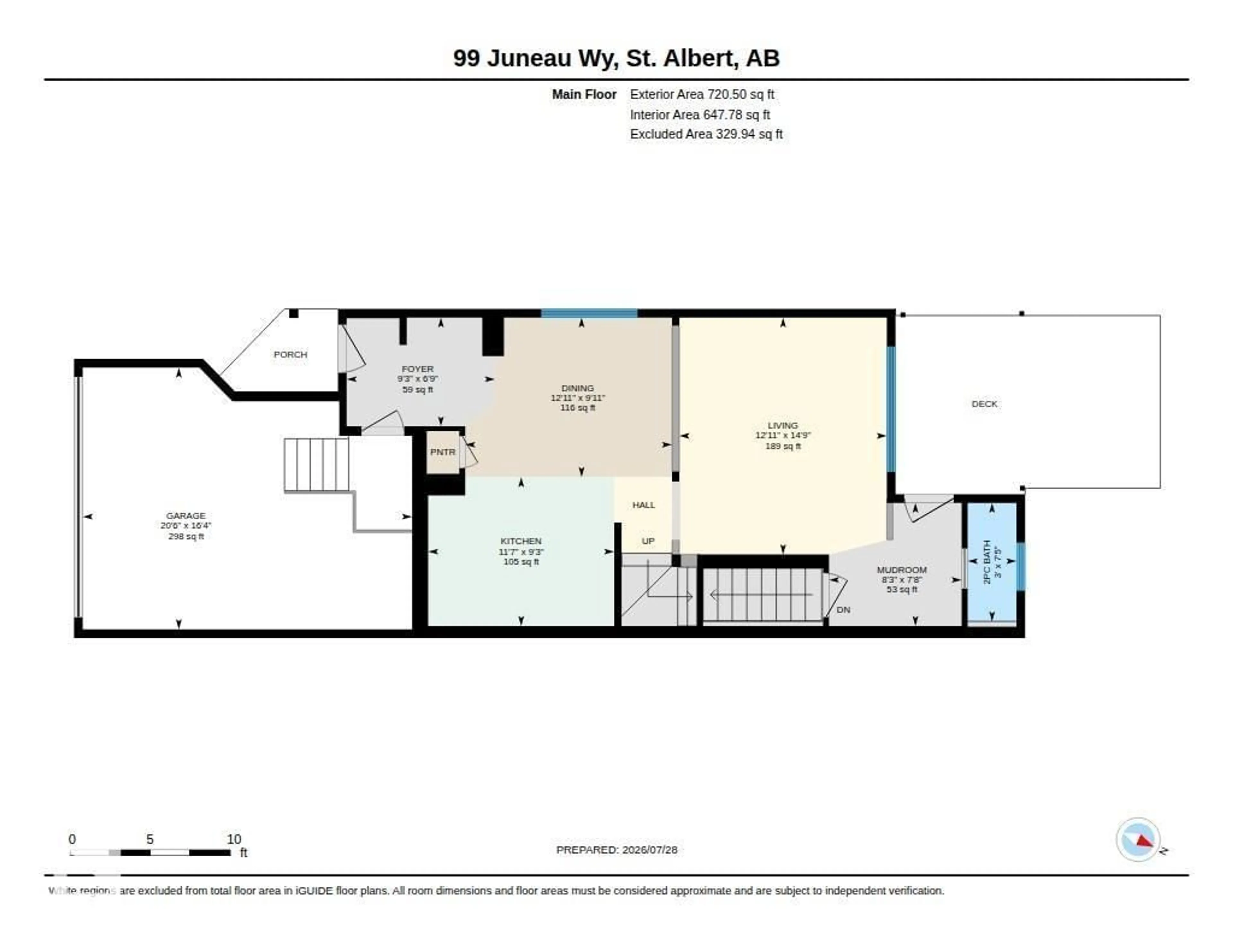 Floor plan for 99 JUNEAU WY, St. Albert Alberta T8N7V6
