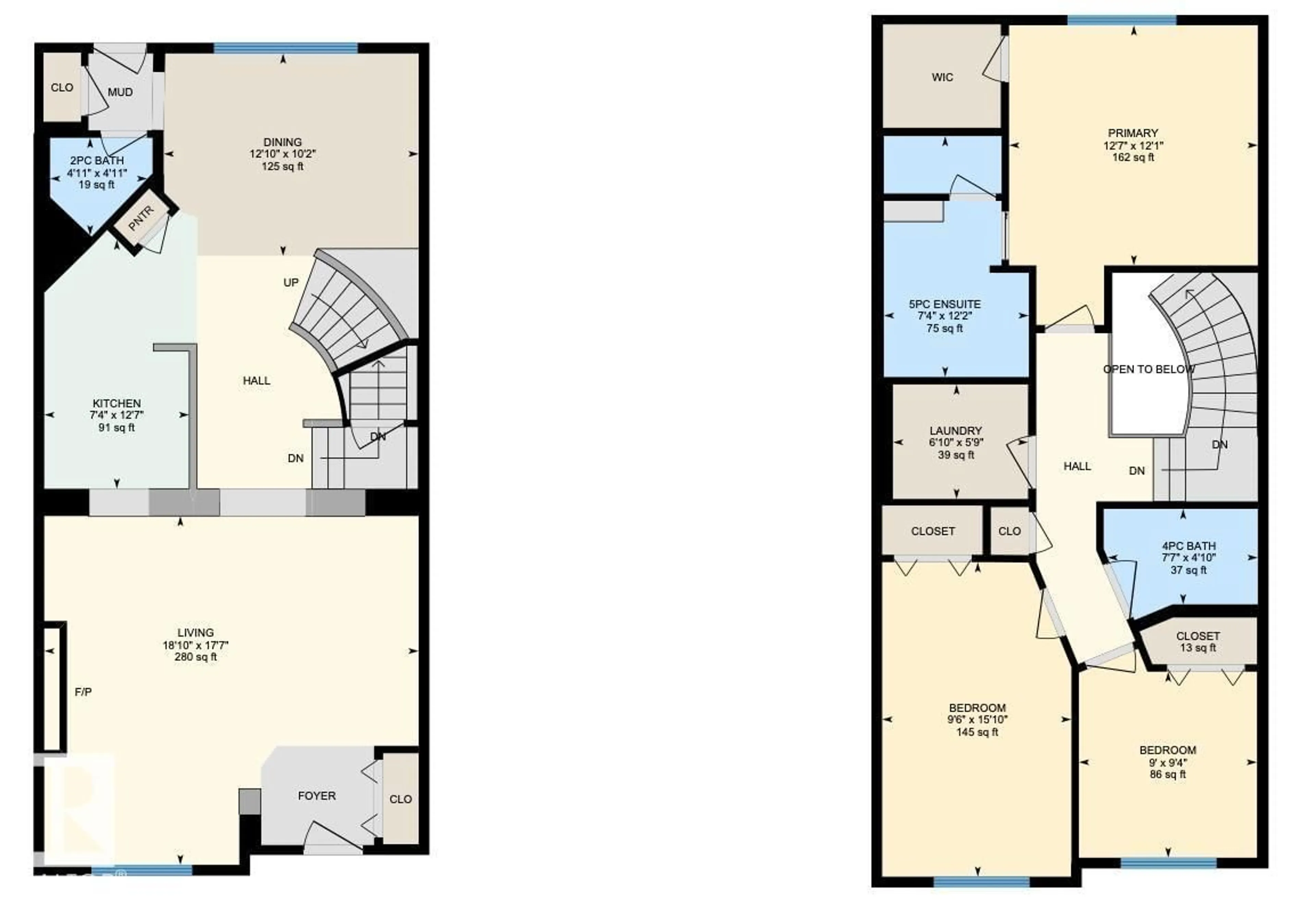 Floor plan for 1241 CHAPPELLE BV, Edmonton Alberta T6W3R1
