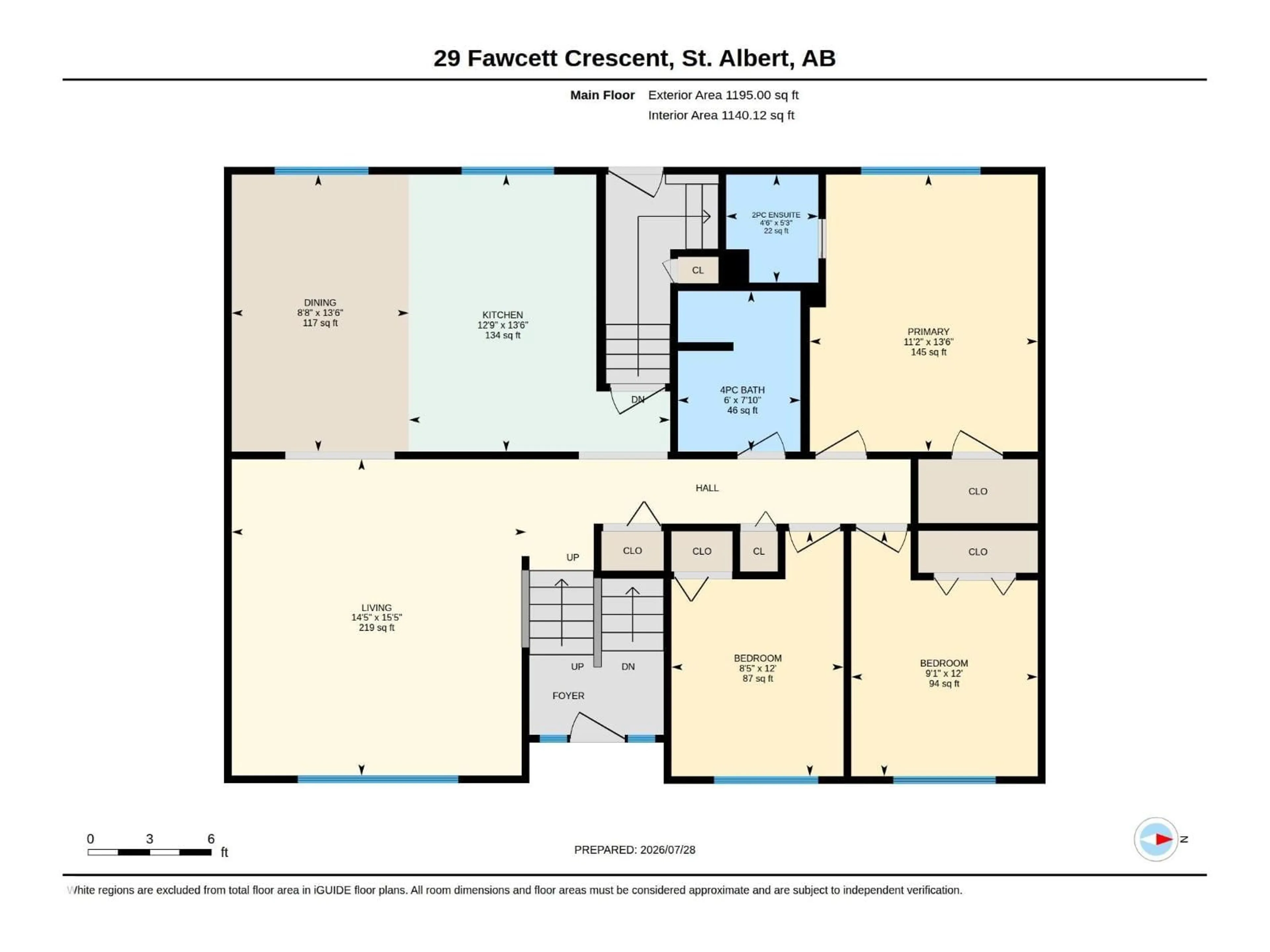 Floor plan for 29 FAWCETT CR, St. Albert Alberta T8N1W3