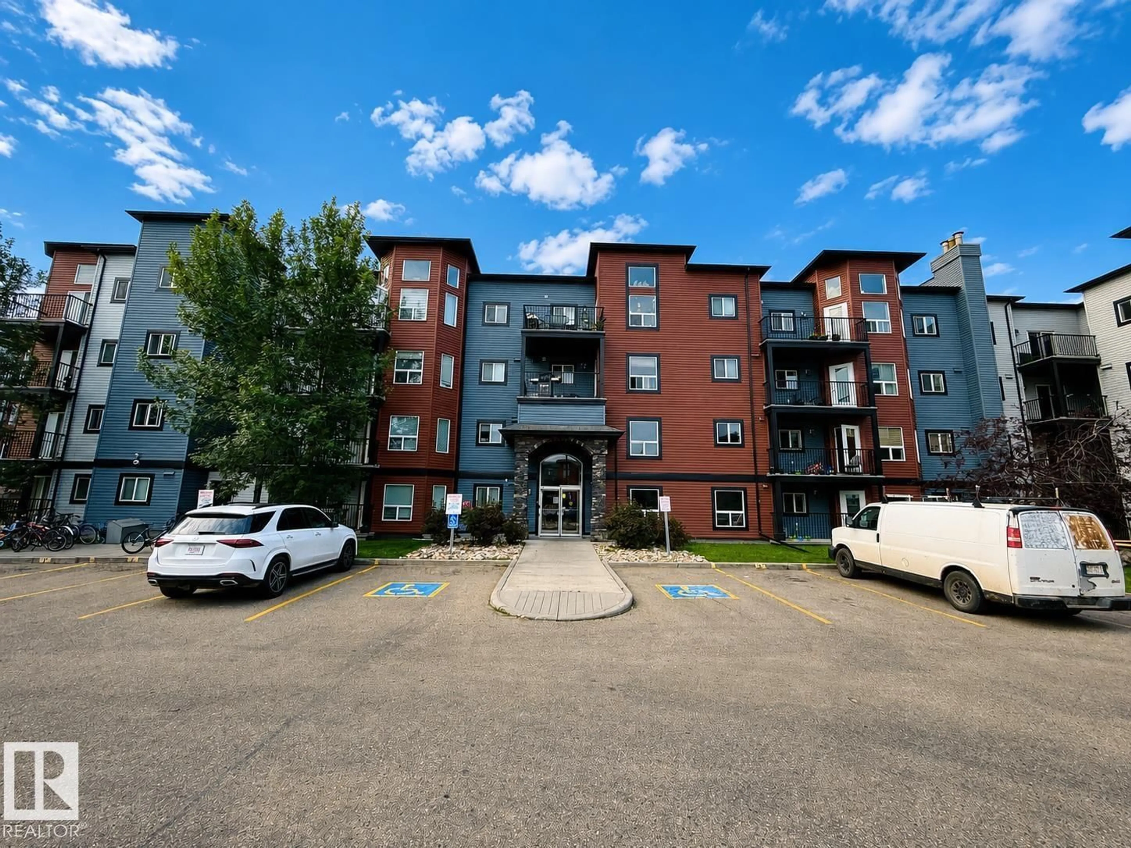 A pic from outside/outdoor area/front of a property/back of a property/a pic from drone, building for #213 - 396 SILVER BERRY RD, Edmonton Alberta T6T0H1