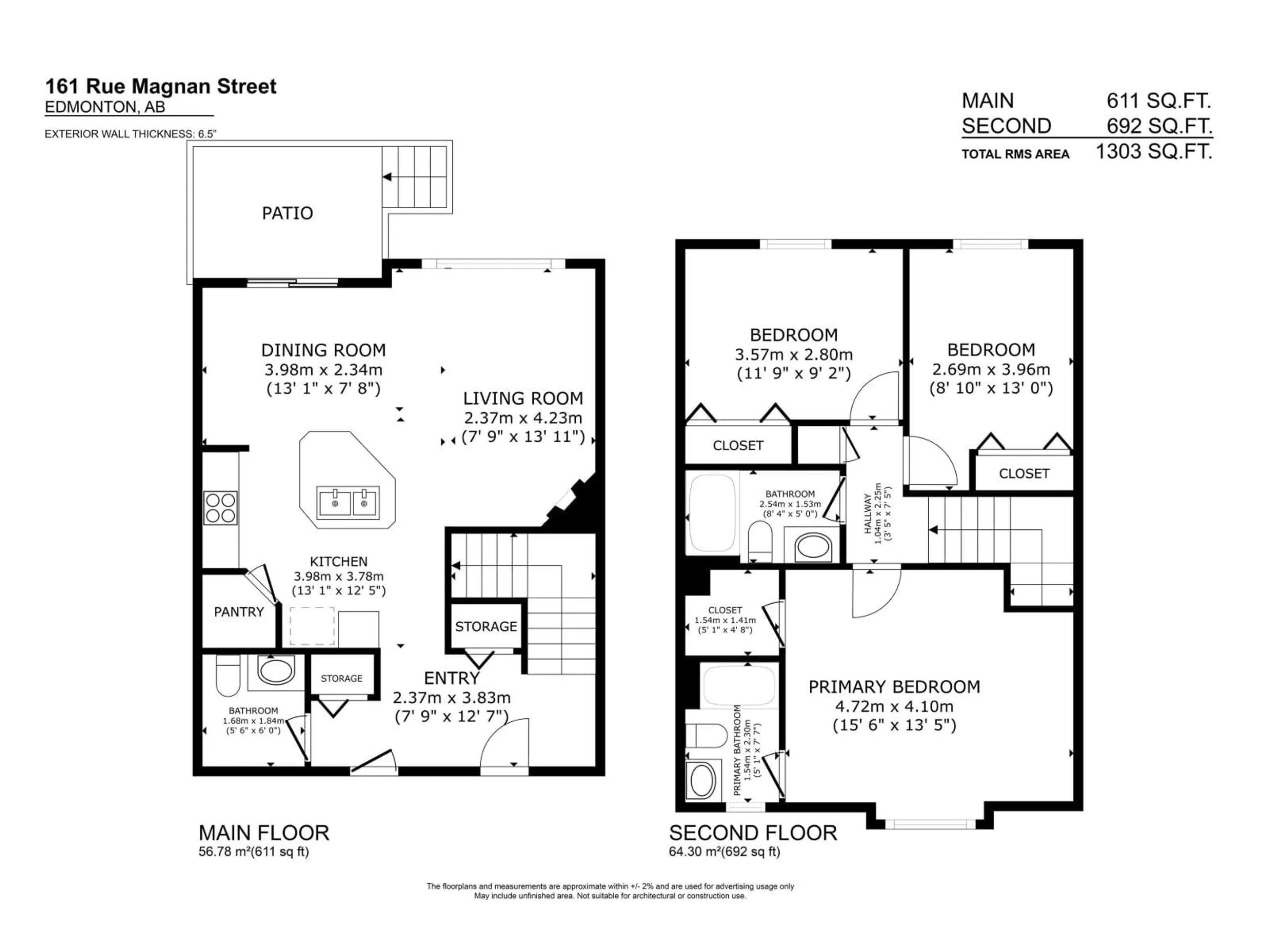 Floor plan for 161 RUE MAGNAN, Beaumont Alberta T4X0A6