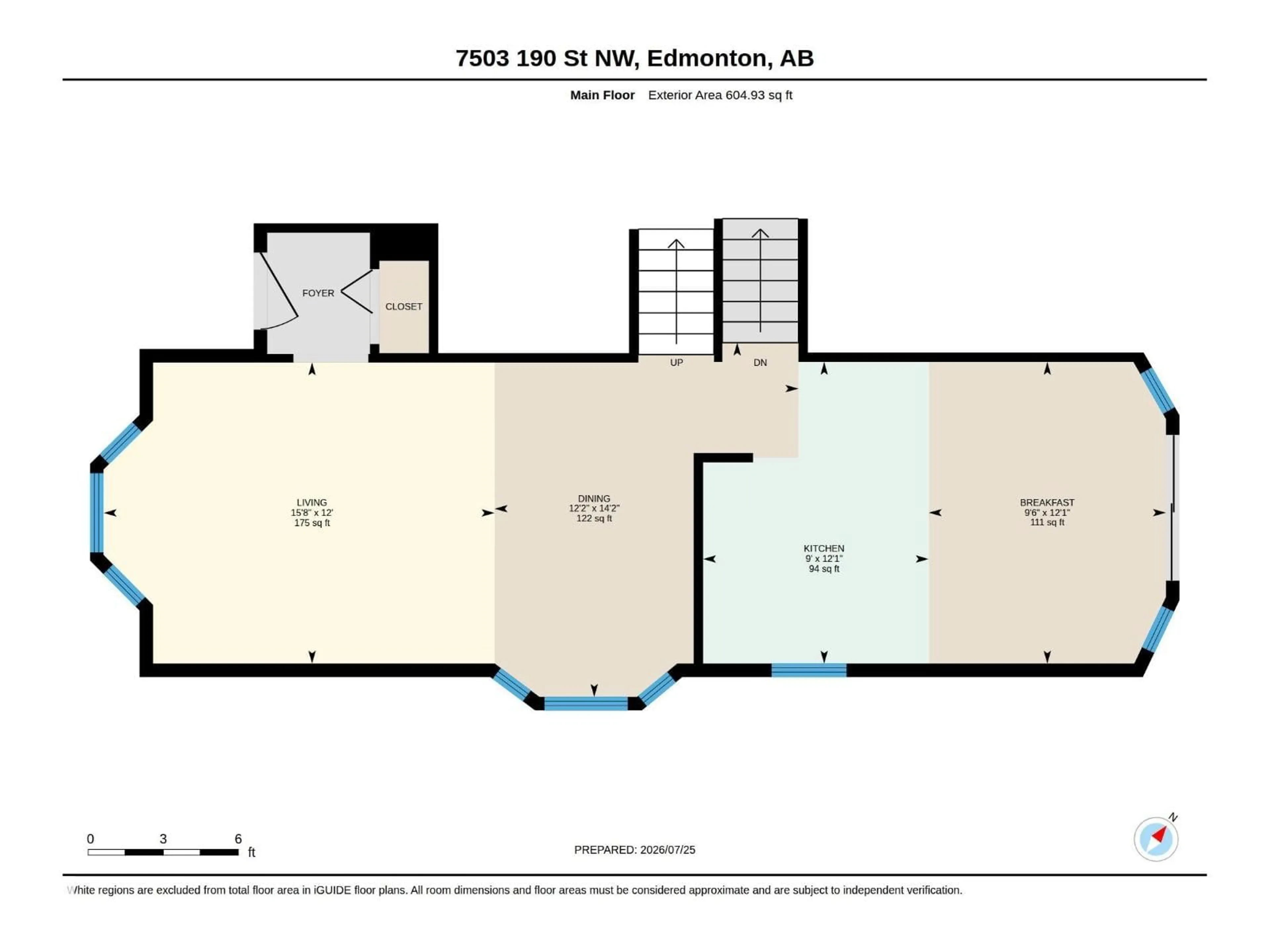 Floor plan for NW - 7503 190 ST, Edmonton Alberta T5T5H6