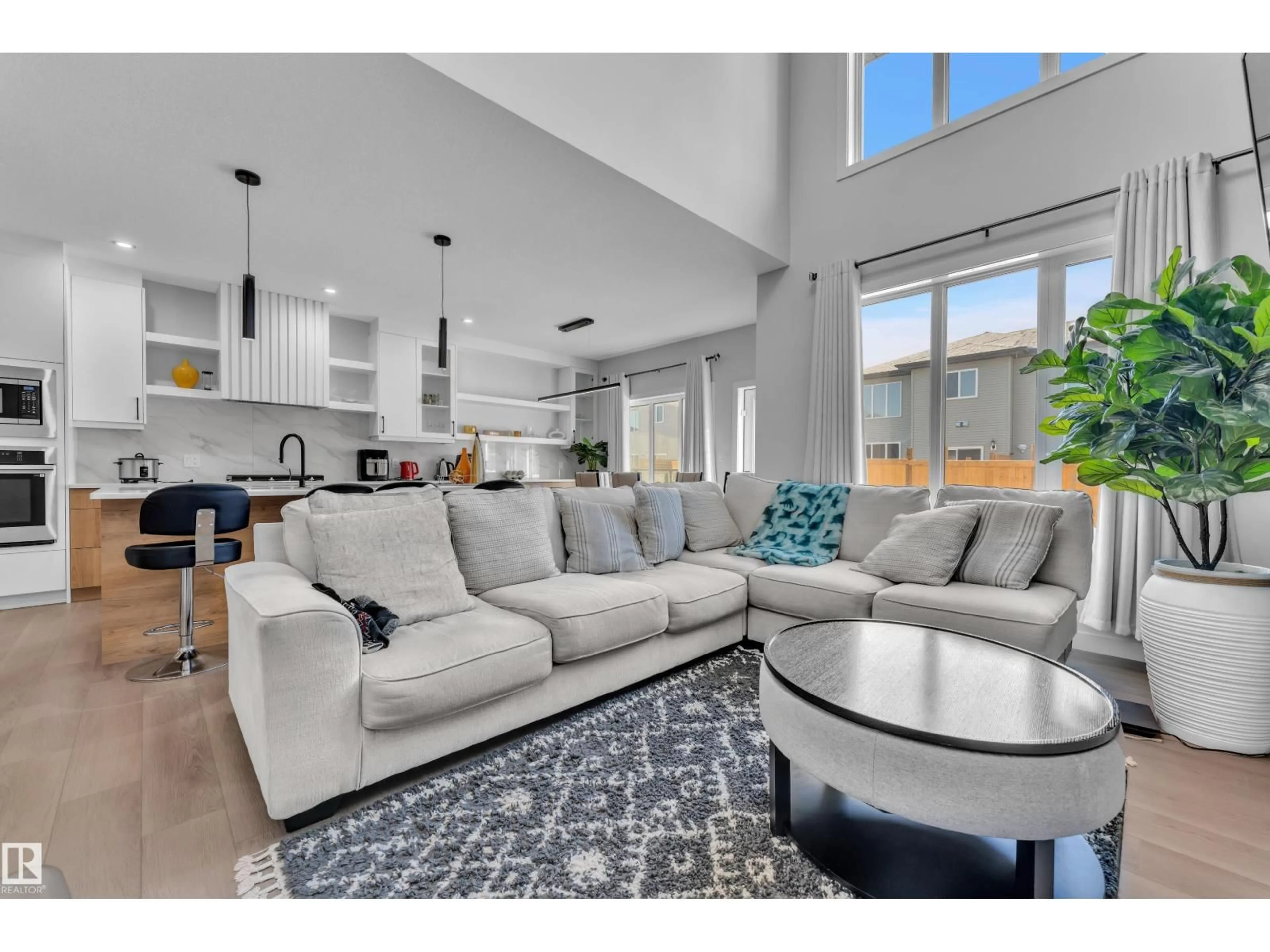 Living room with furniture, unknown for 3615 42 AV, Beaumont Alberta T4X3B3