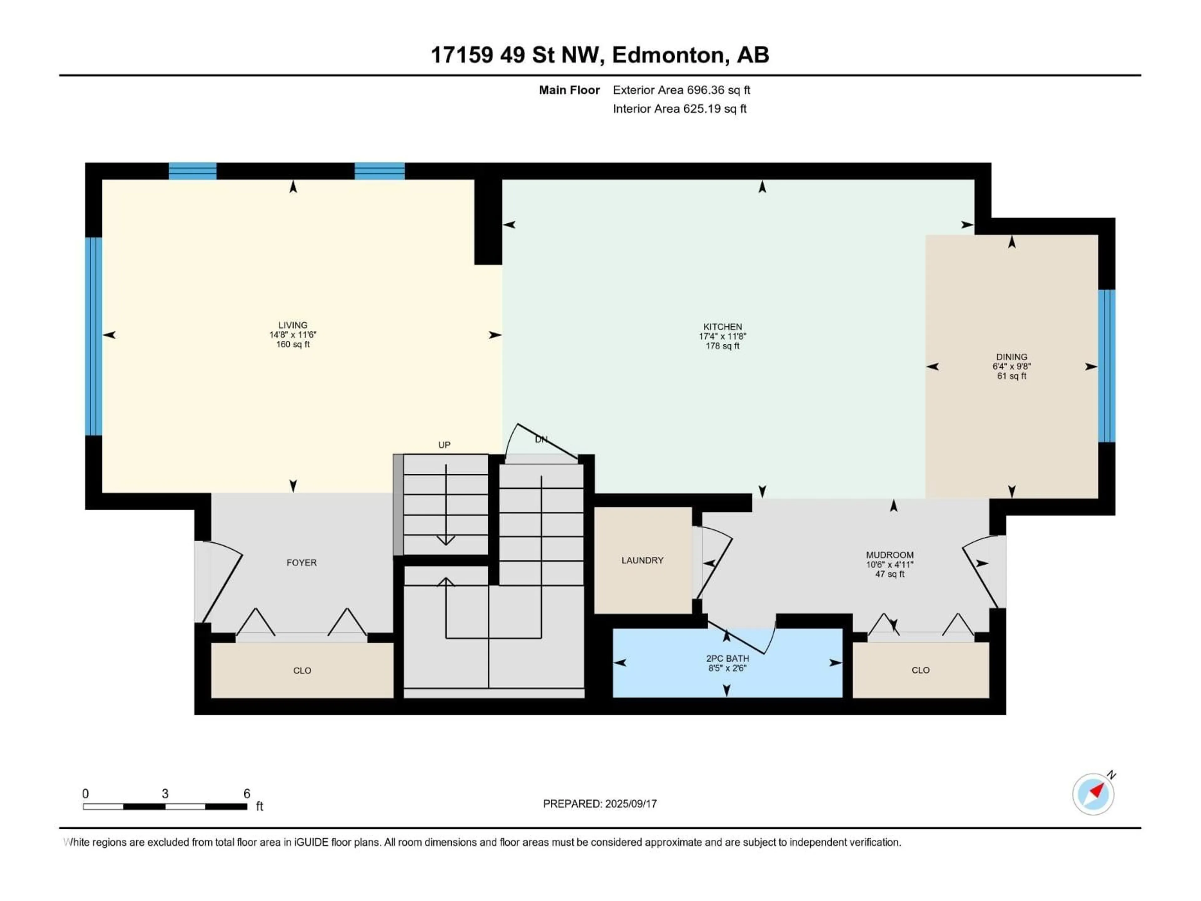 Floor plan for 17159 49 ST, Edmonton Alberta T5Z0J1