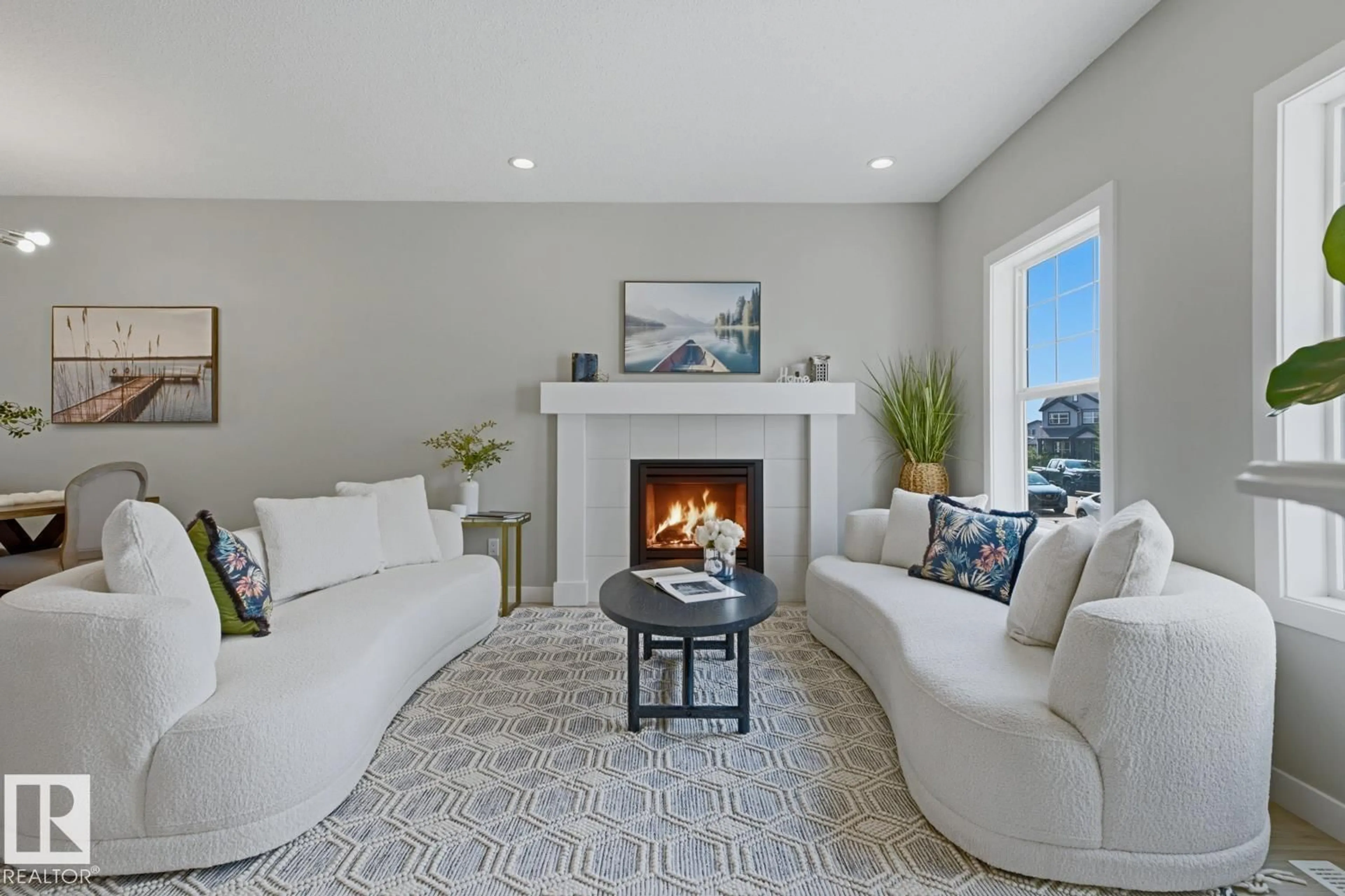 Living room with furniture, unknown for NW - 17677 60A ST, Edmonton Alberta T5Y3N9