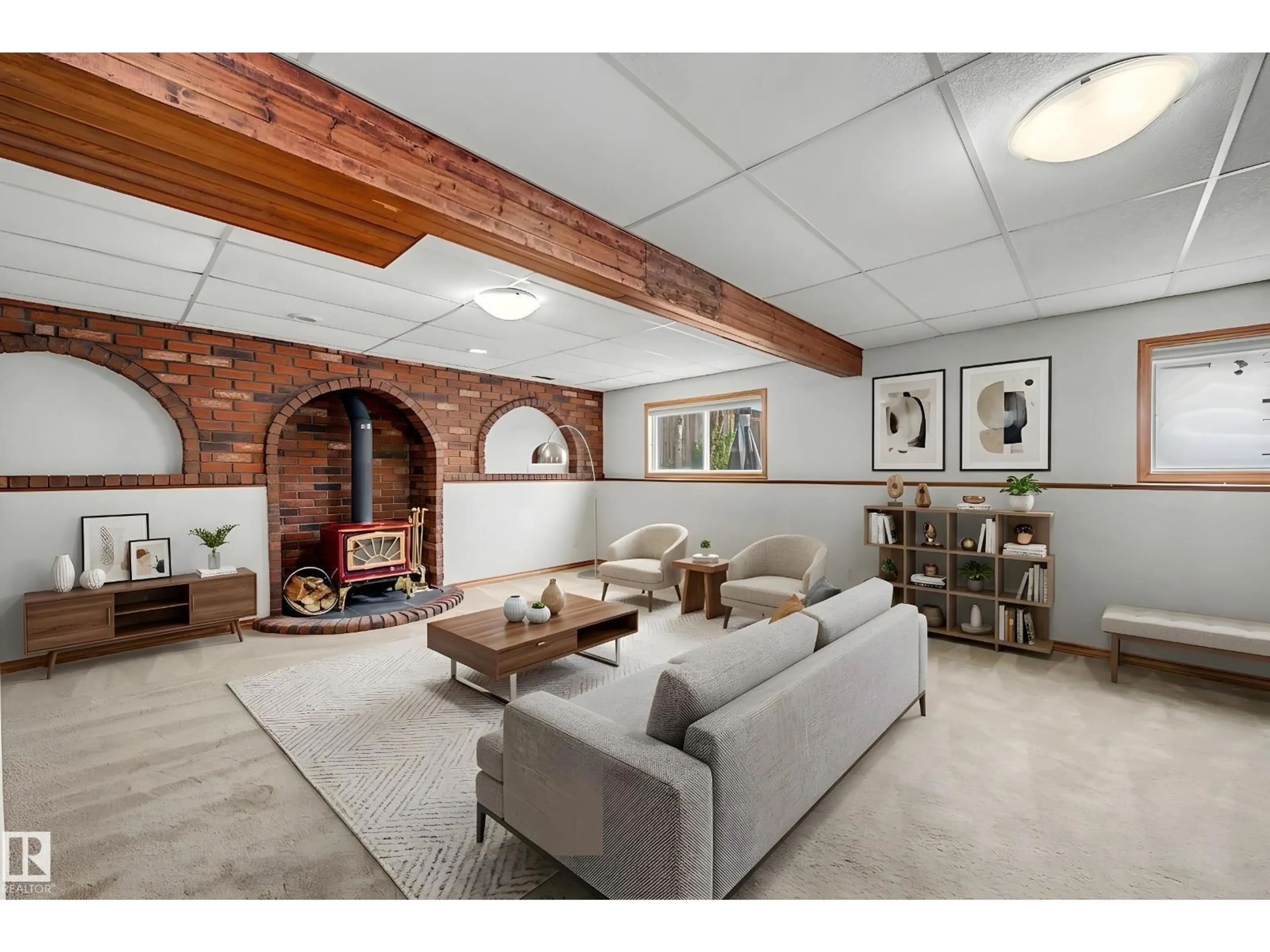 Living room with furniture, unknown for 312 LAGO LINDO CR, Edmonton Alberta T5Z1Y9