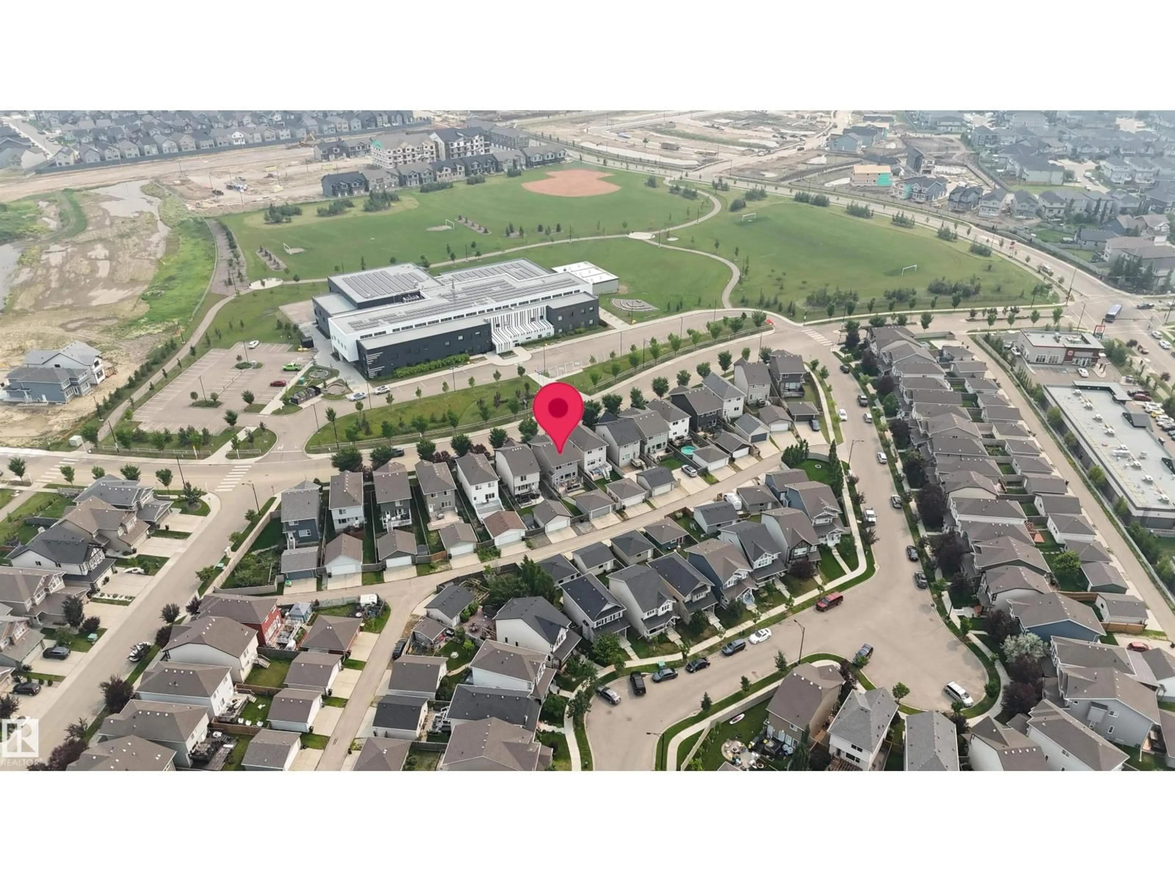 A pic from outside/outdoor area/front of a property/back of a property/a pic from drone, unknown for 362 CHAPPELLE DR, Edmonton Alberta T6W2Z2