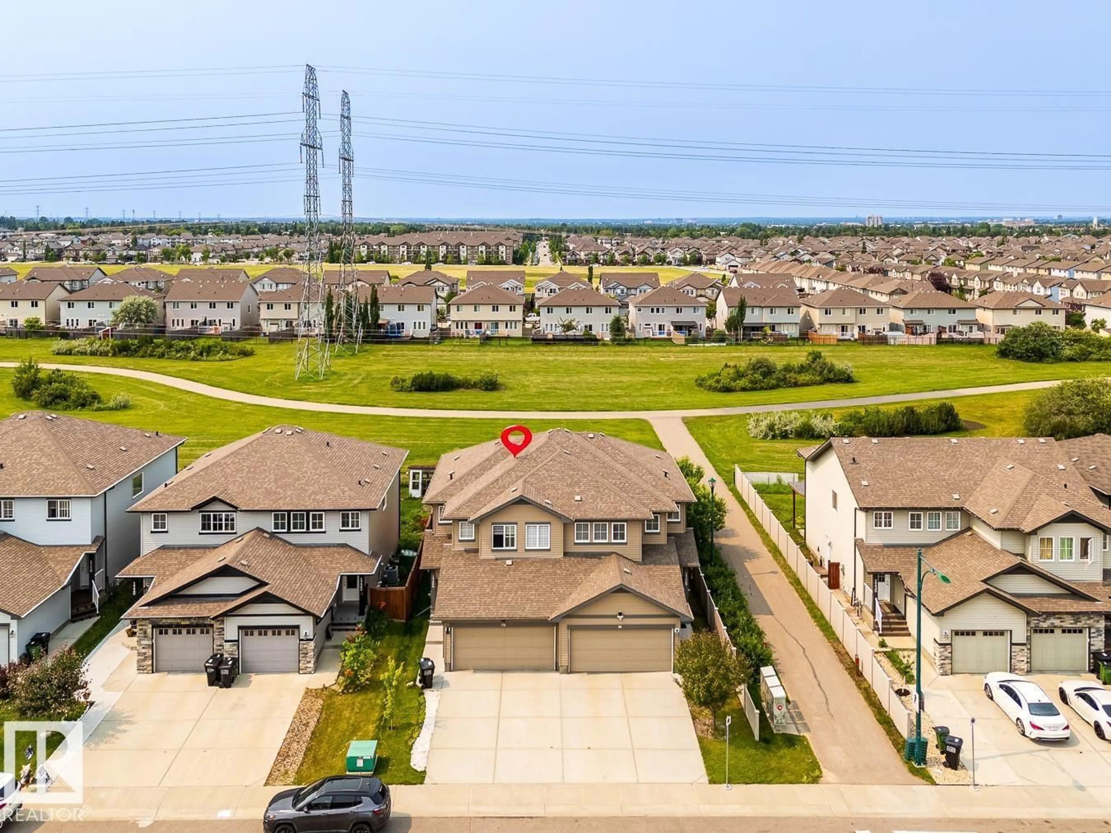 A pic from outside/outdoor area/front of a property/back of a property/a pic from drone, water/lake/river/ocean view for 1724 27 ST, Edmonton Alberta T6T2G6