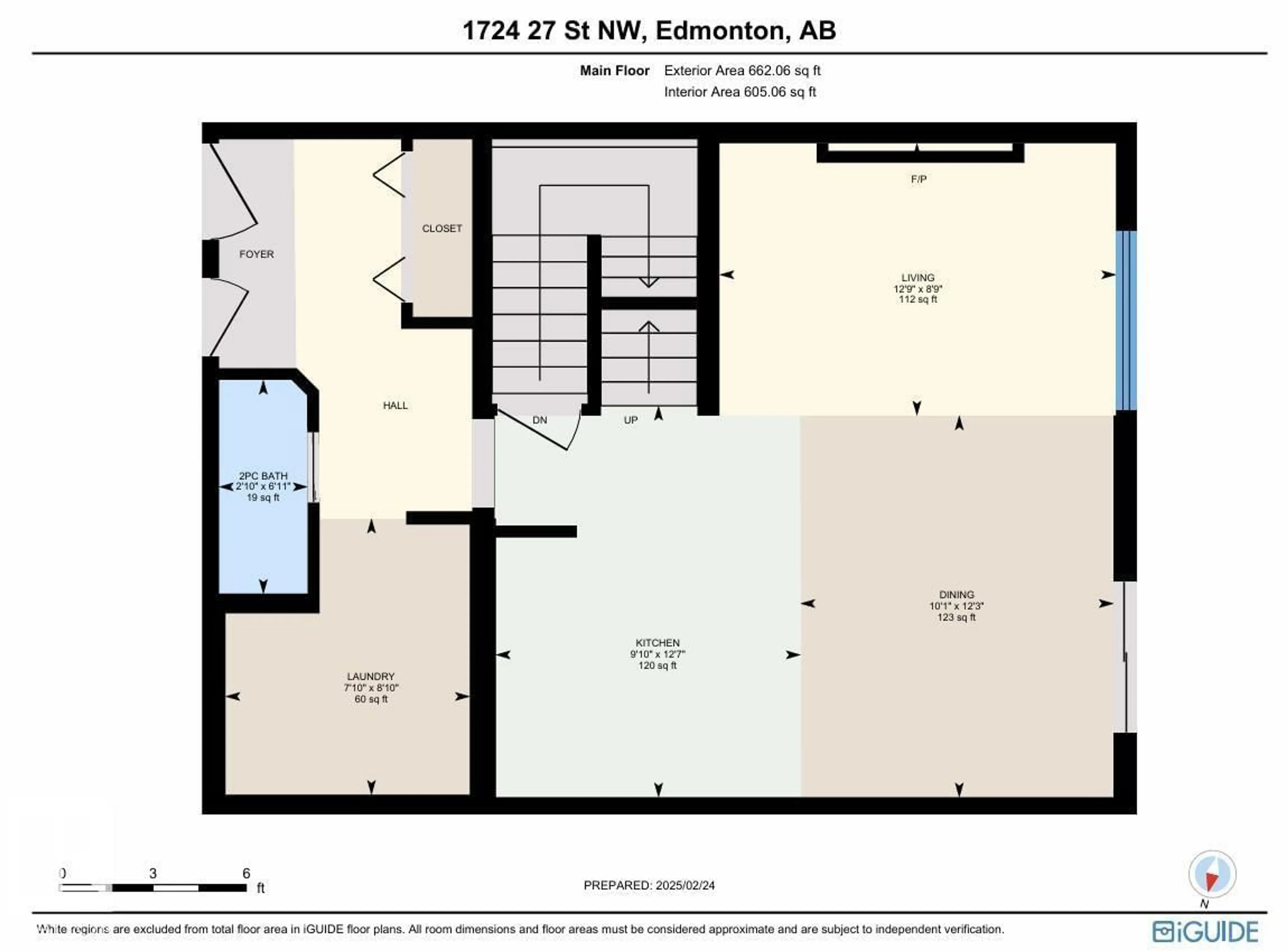Floor plan for 1724 27 ST, Edmonton Alberta T6T2G6