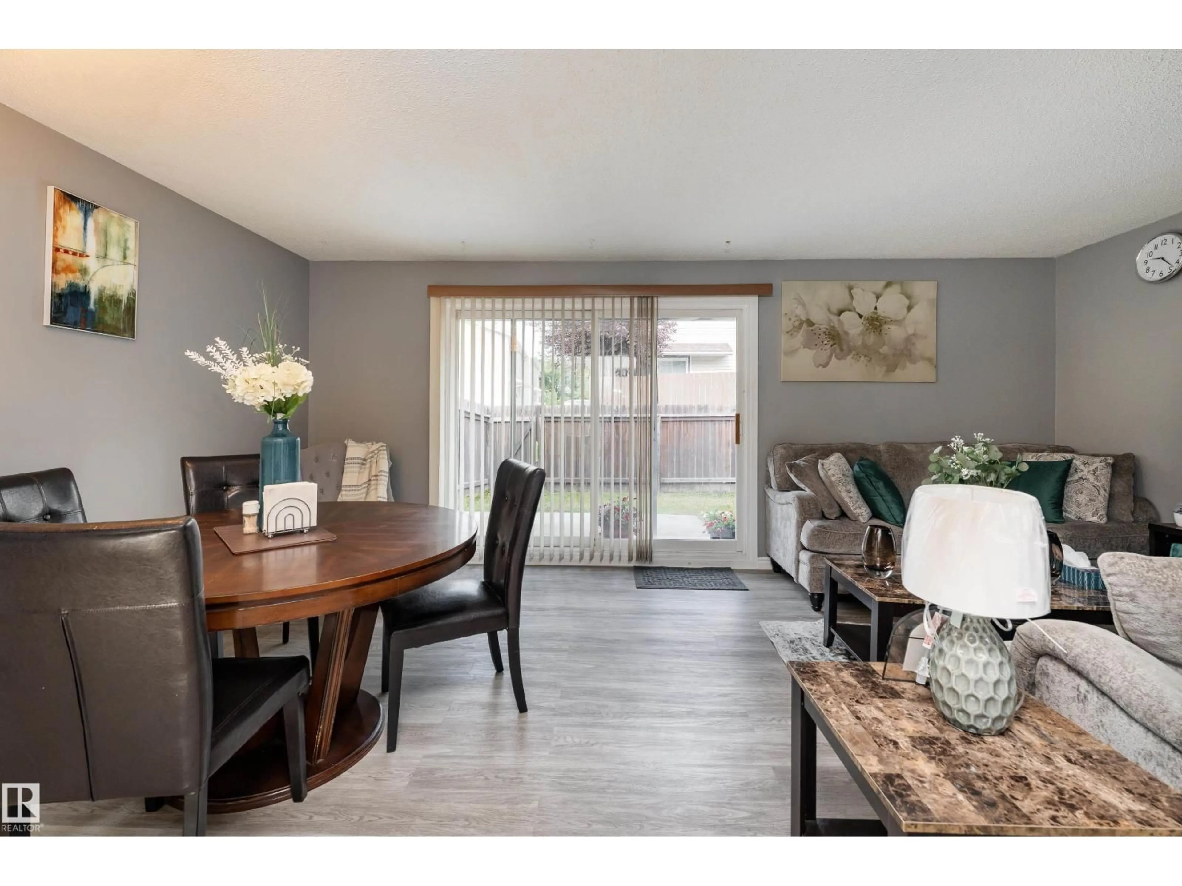 Dining room, wood/laminate floor for NW - 6352 180 ST, Edmonton Alberta T5T2J6