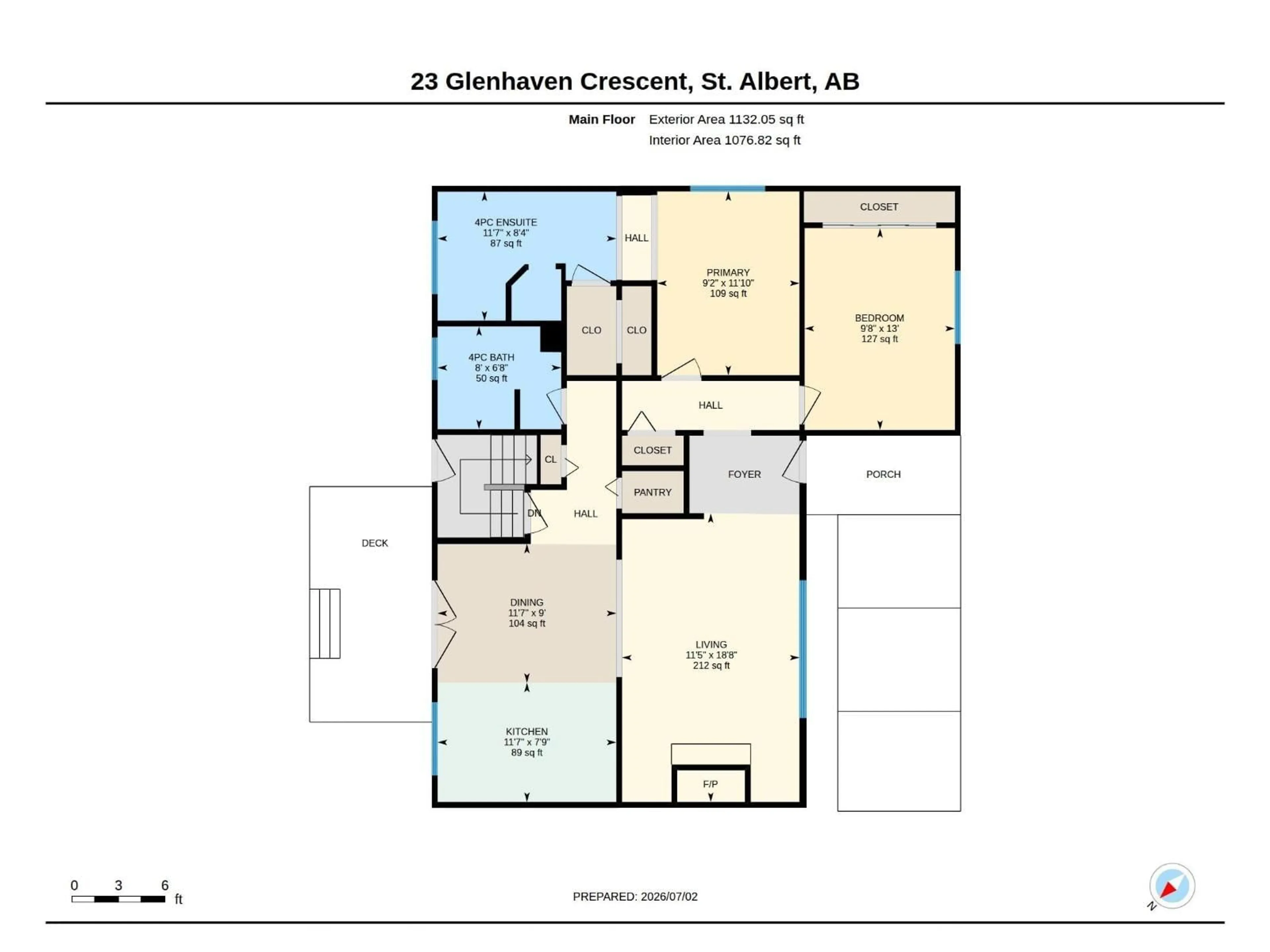 Floor plan for 23 GLENHAVEN CR, St. Albert Alberta T8N1A4