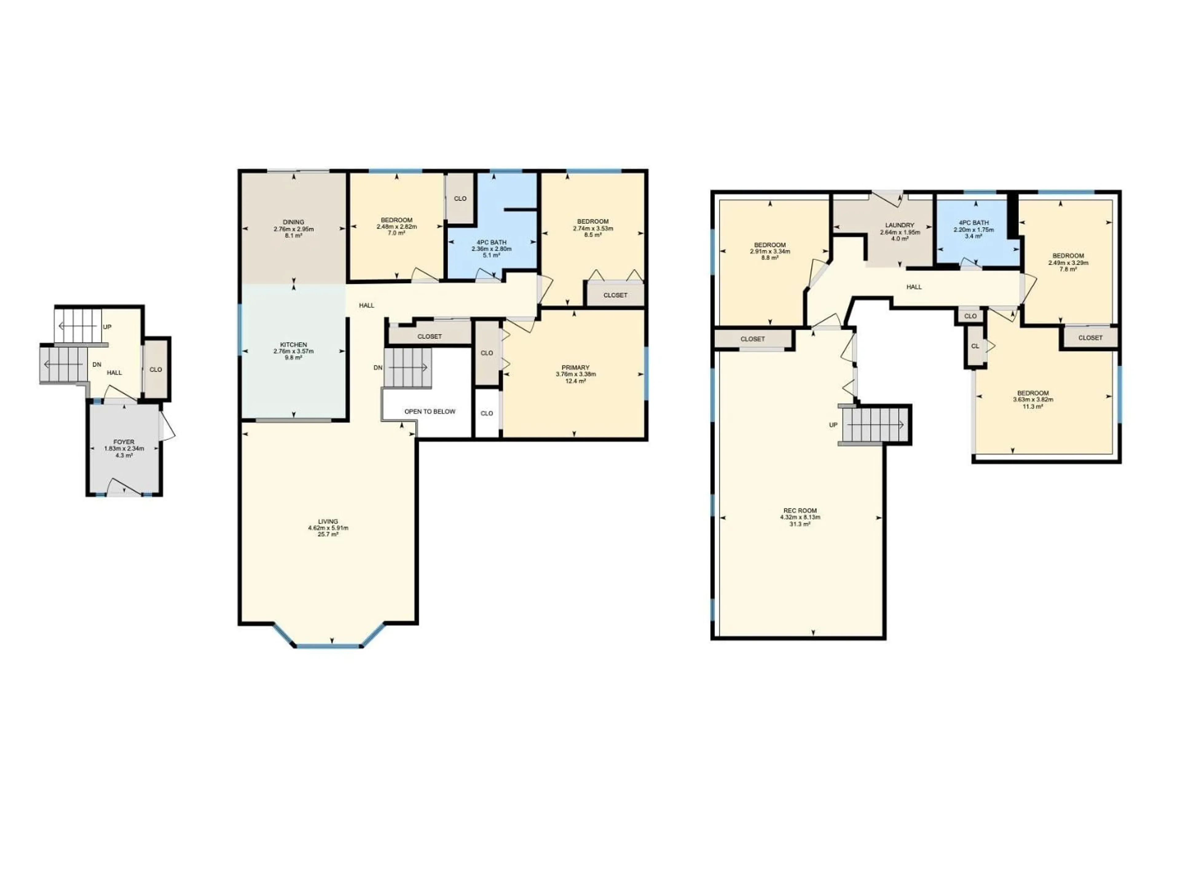 Floor plan for NW - 1131 35A ST, Edmonton Alberta T6L2L4