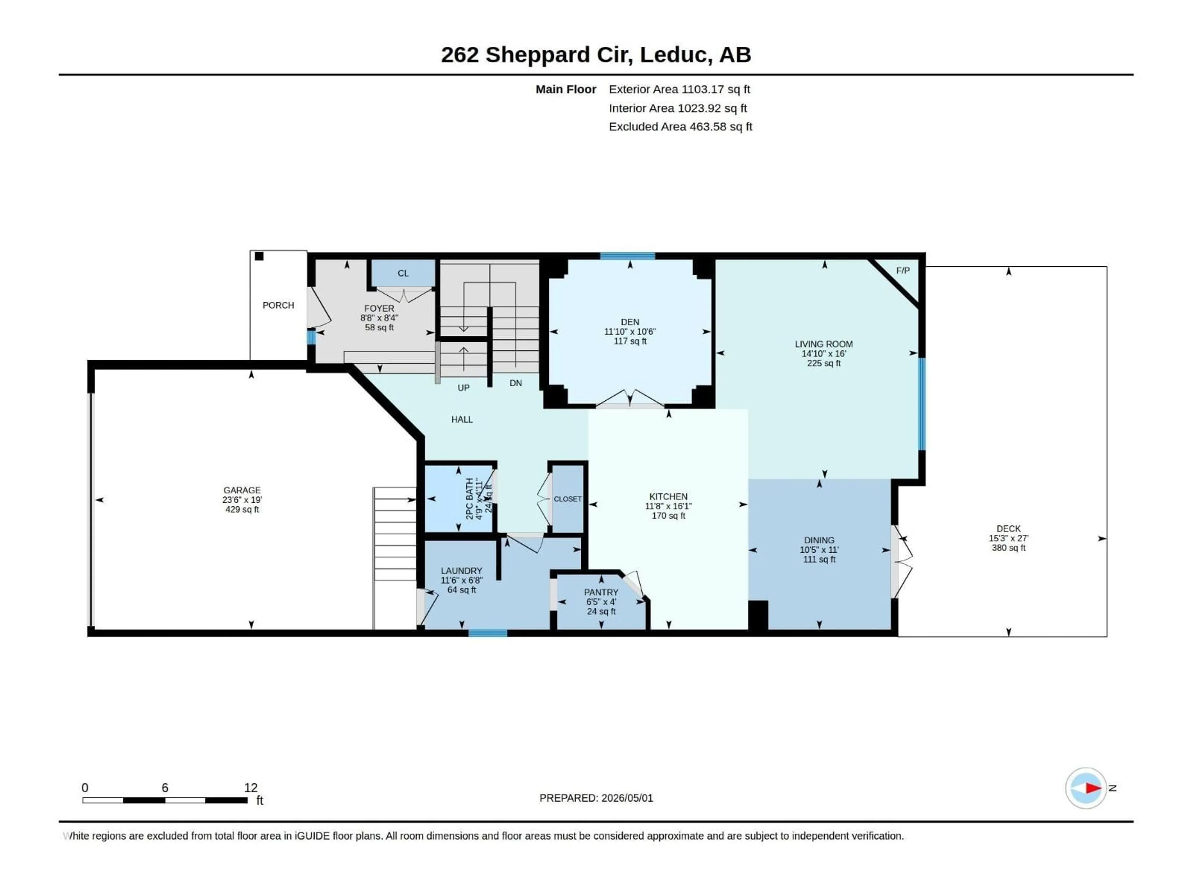 Floor plan for 262 SHEPPARD CI, Leduc Alberta T9E0T5