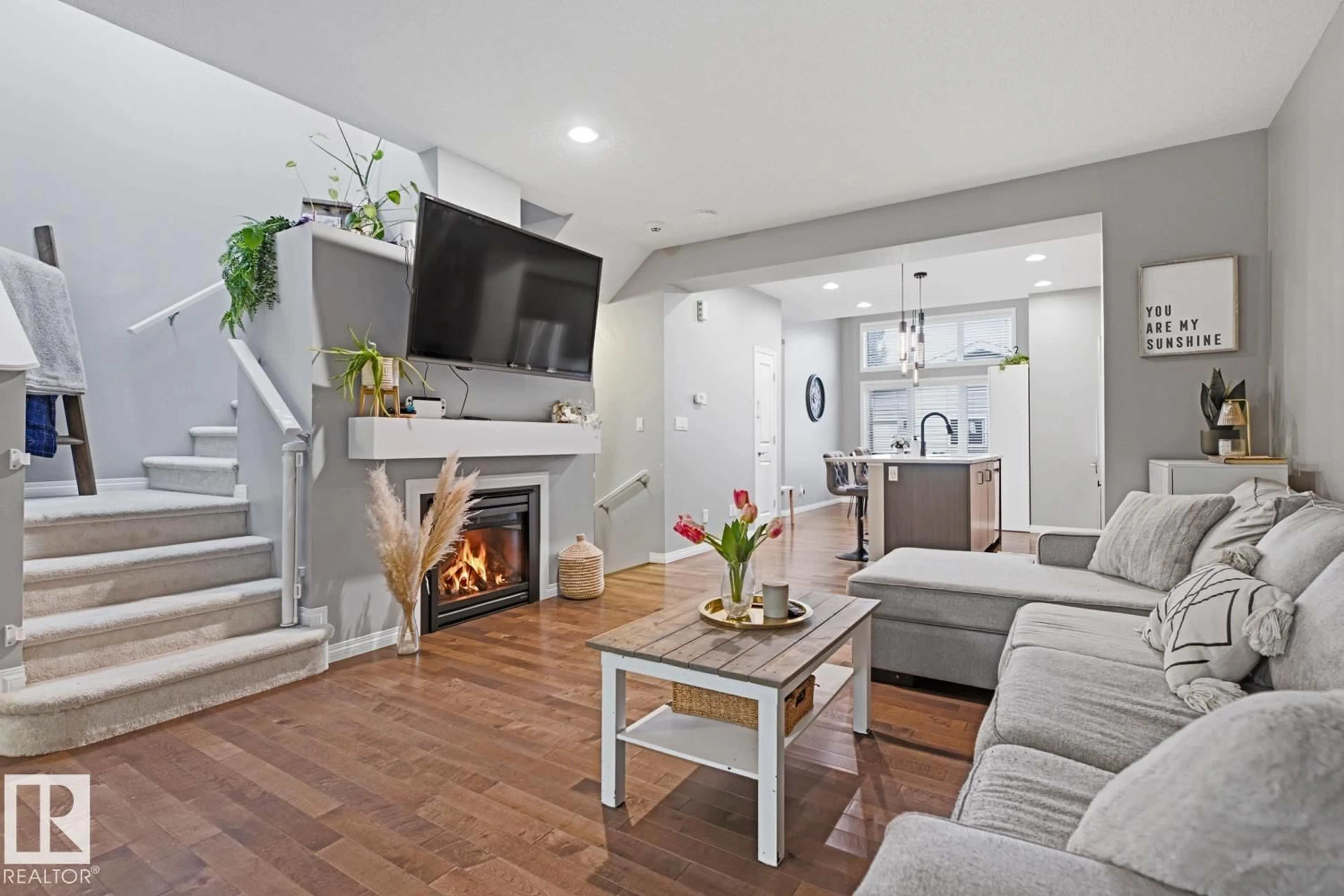 Living room with furniture, unknown for SW - 2015 74 ST, Edmonton Alberta T6X0V7