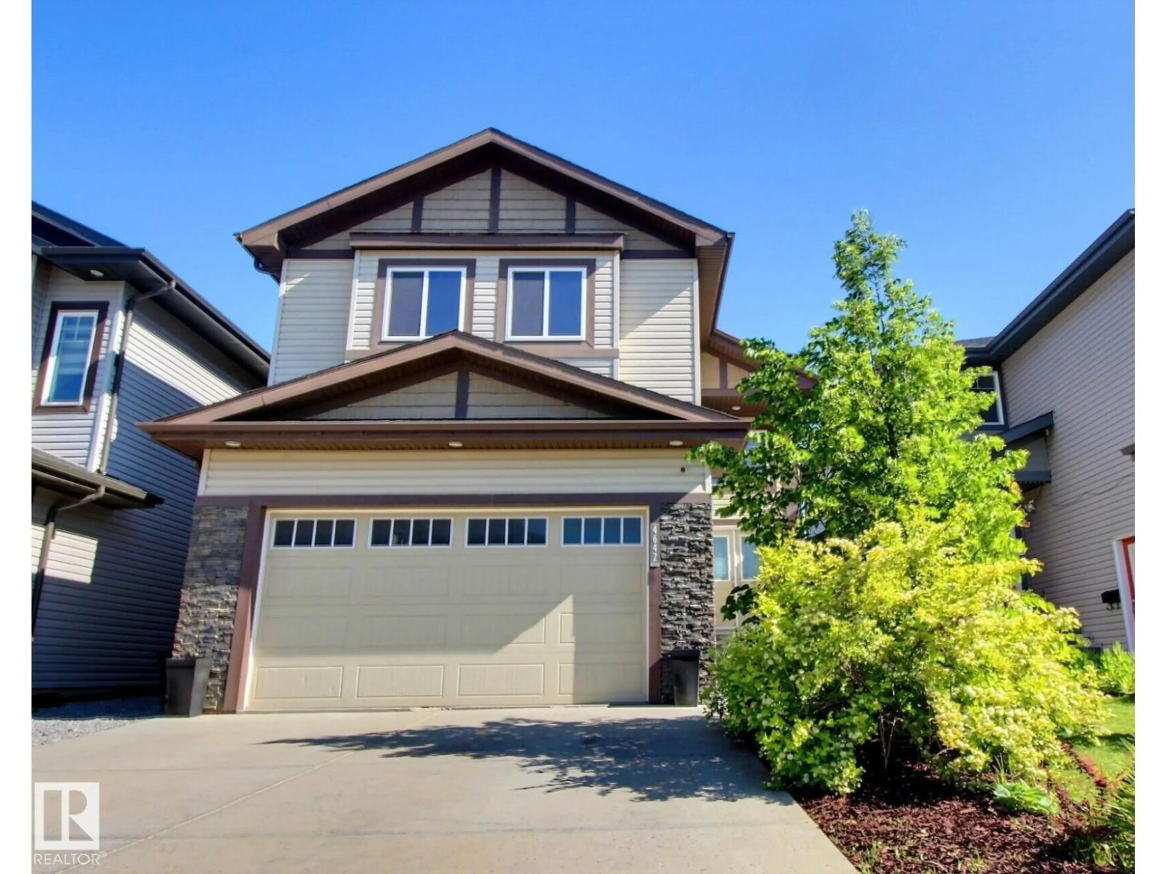 Home with vinyl exterior material, street for 4642 CHARLES WY, Edmonton Alberta T6W3H1