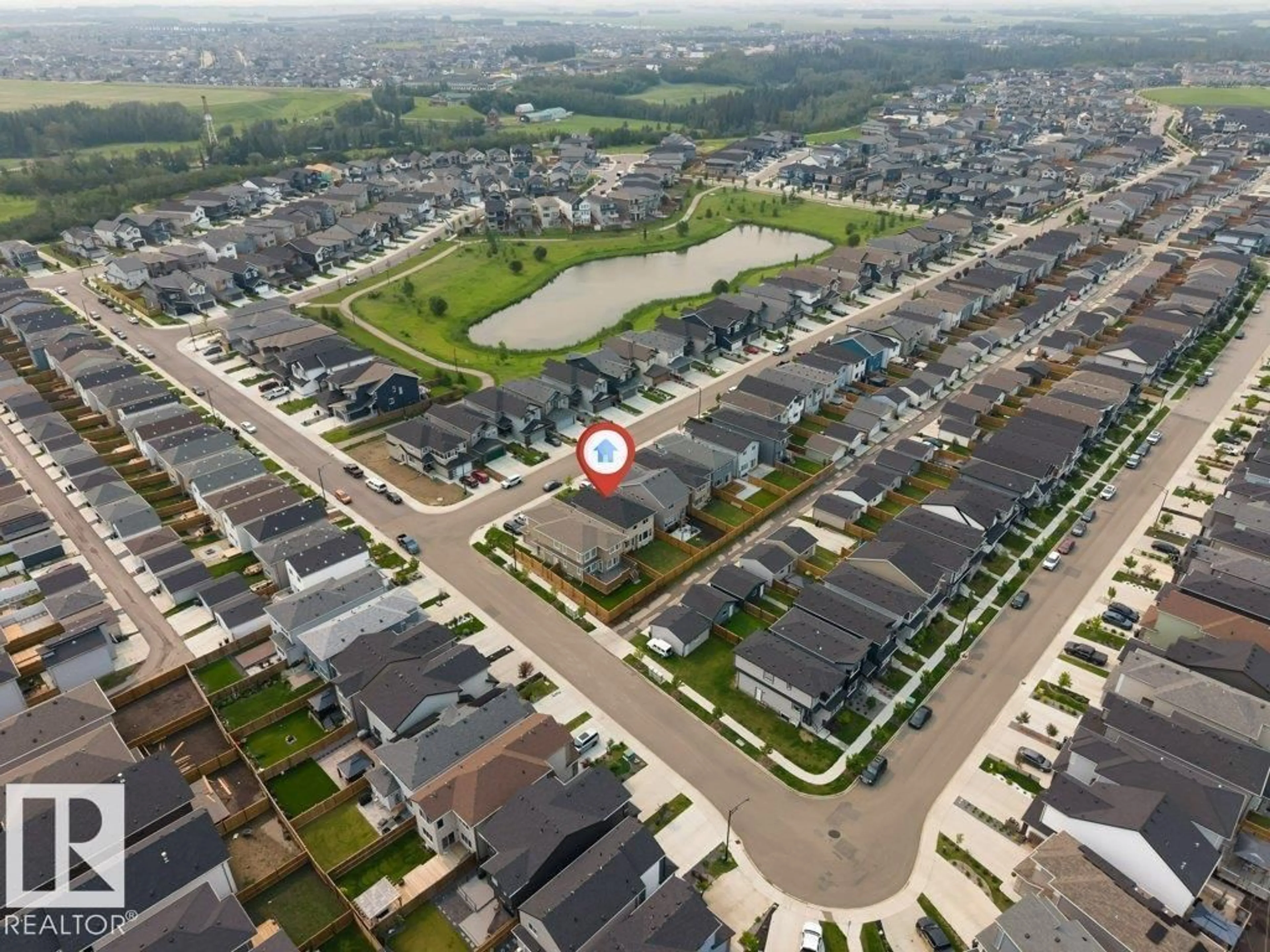 A pic from outside/outdoor area/front of a property/back of a property/a pic from drone, street for SW - 1910 159 ST, Edmonton Alberta T6W4X7