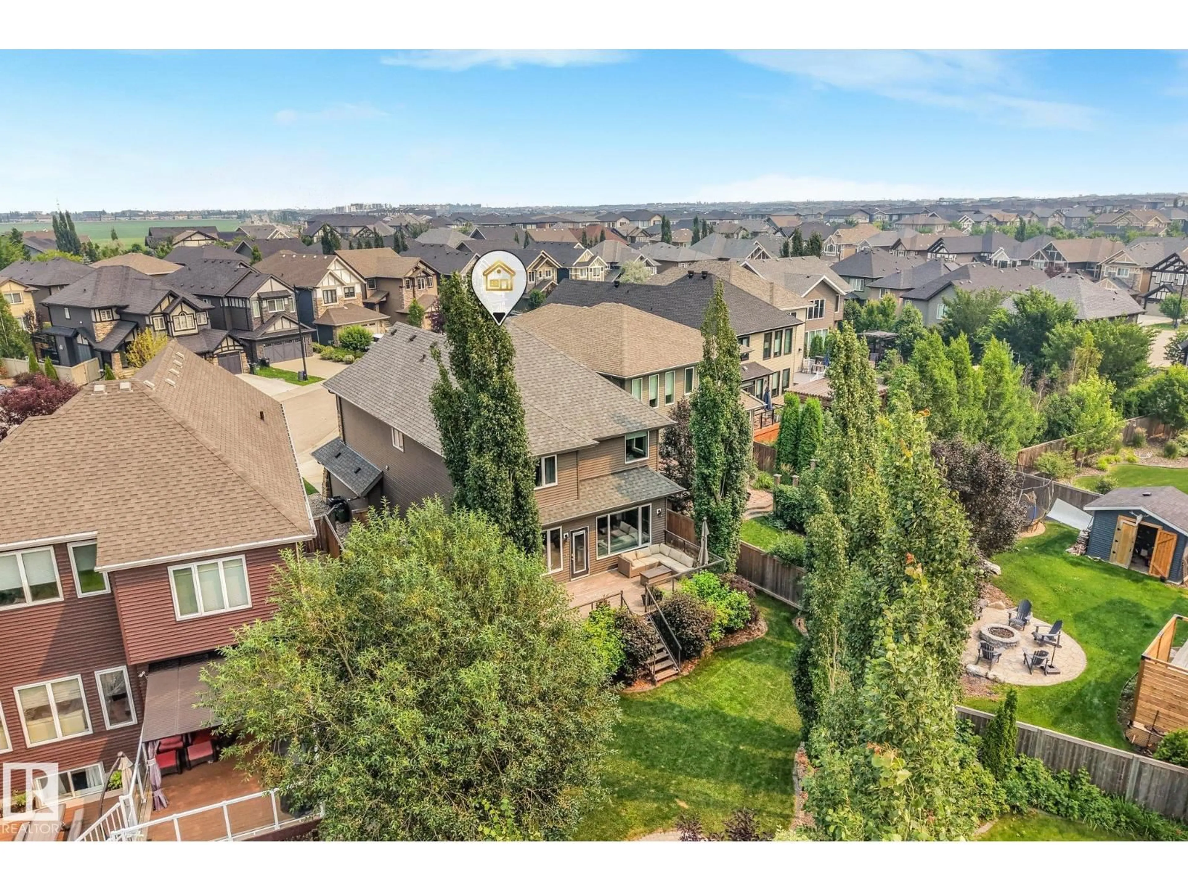 A pic from outside/outdoor area/front of a property/back of a property/a pic from drone, mountain view for 2722 KIRKLAND WY, Edmonton Alberta T6W2R4