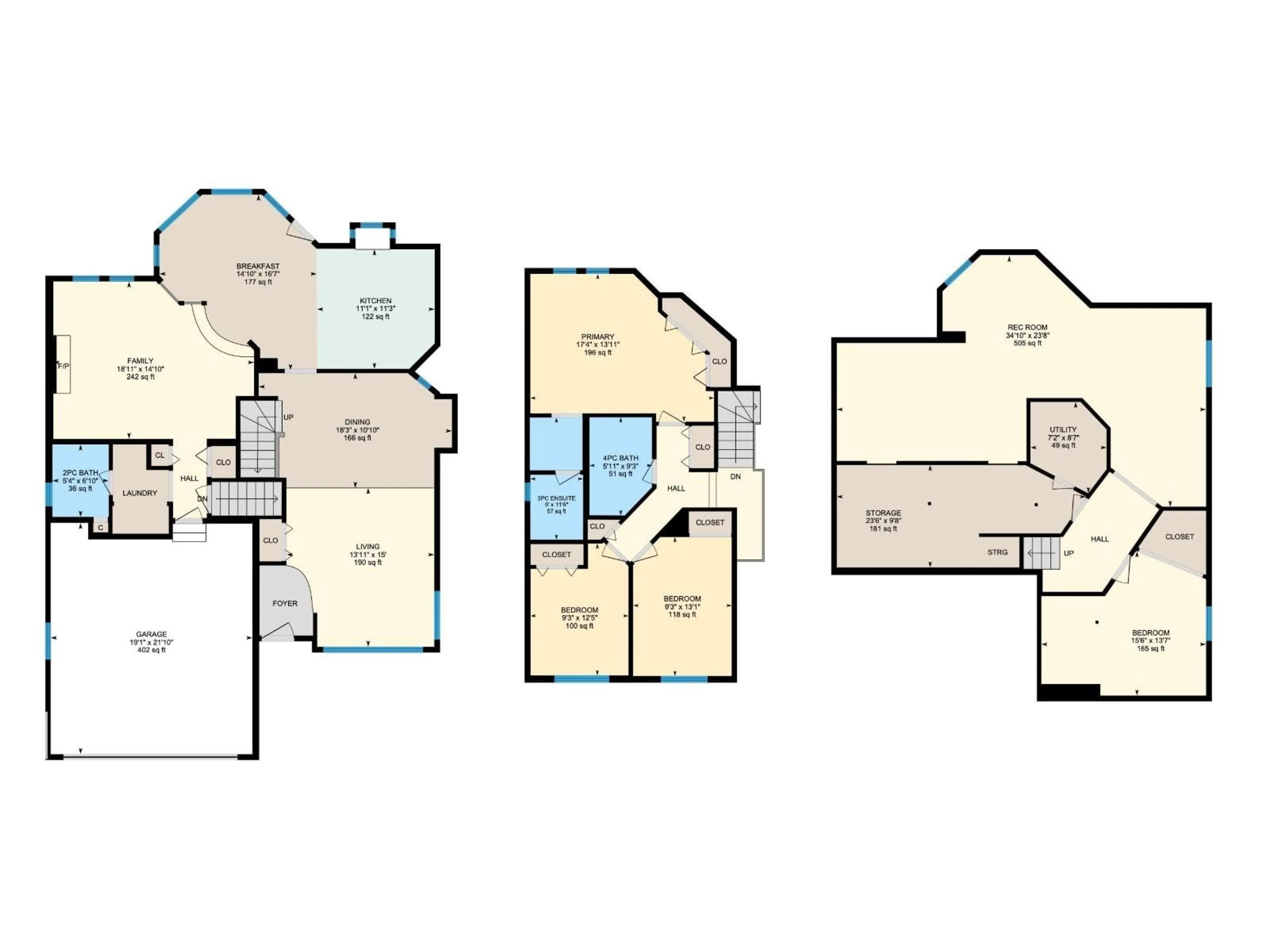 Floor plan for NW - 6212 179 ST, Edmonton Alberta T5T4E4
