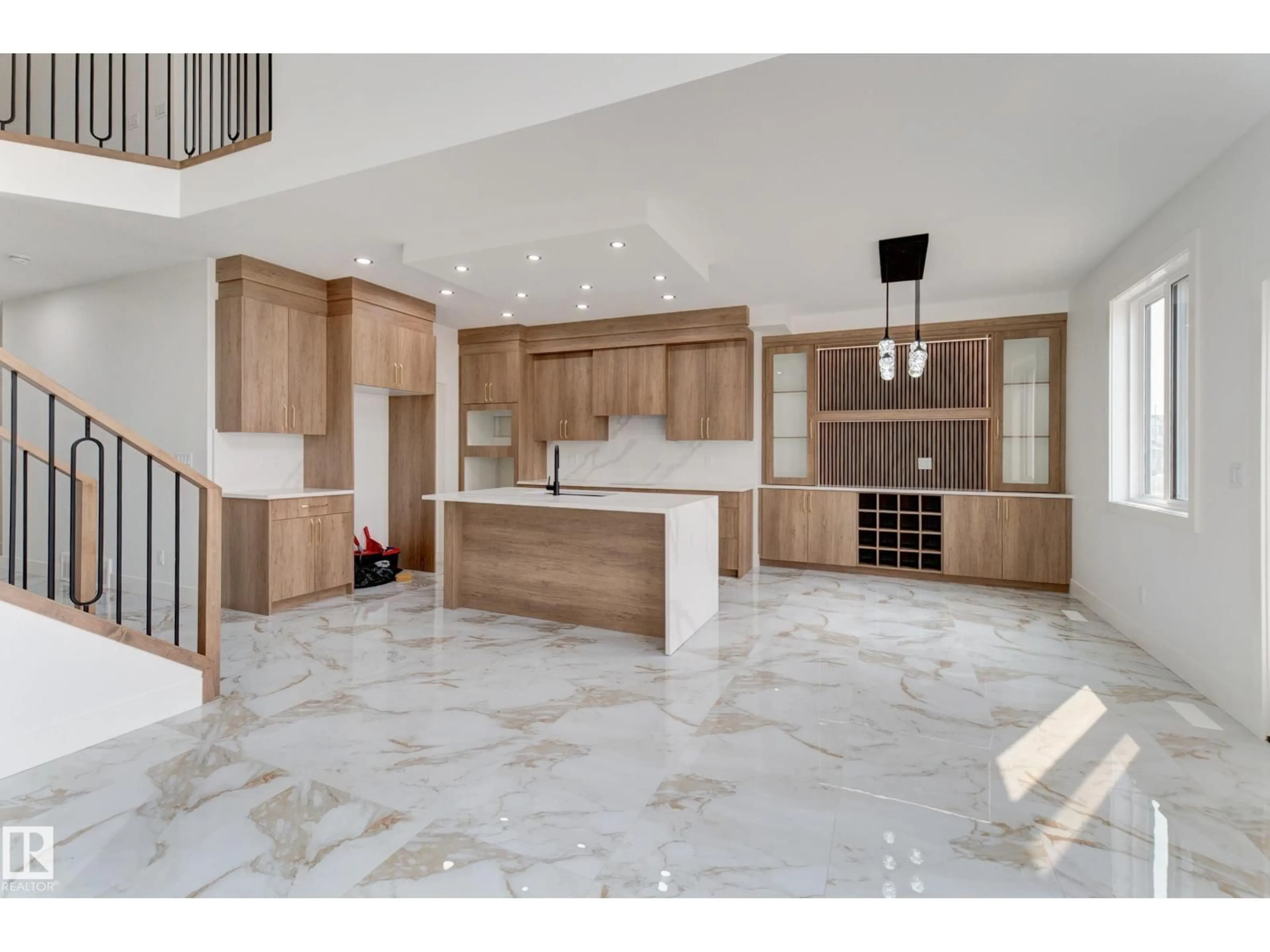 Open concept kitchen, ceramic/tile floor for 4723 17 AV, Edmonton Alberta T6X0P6