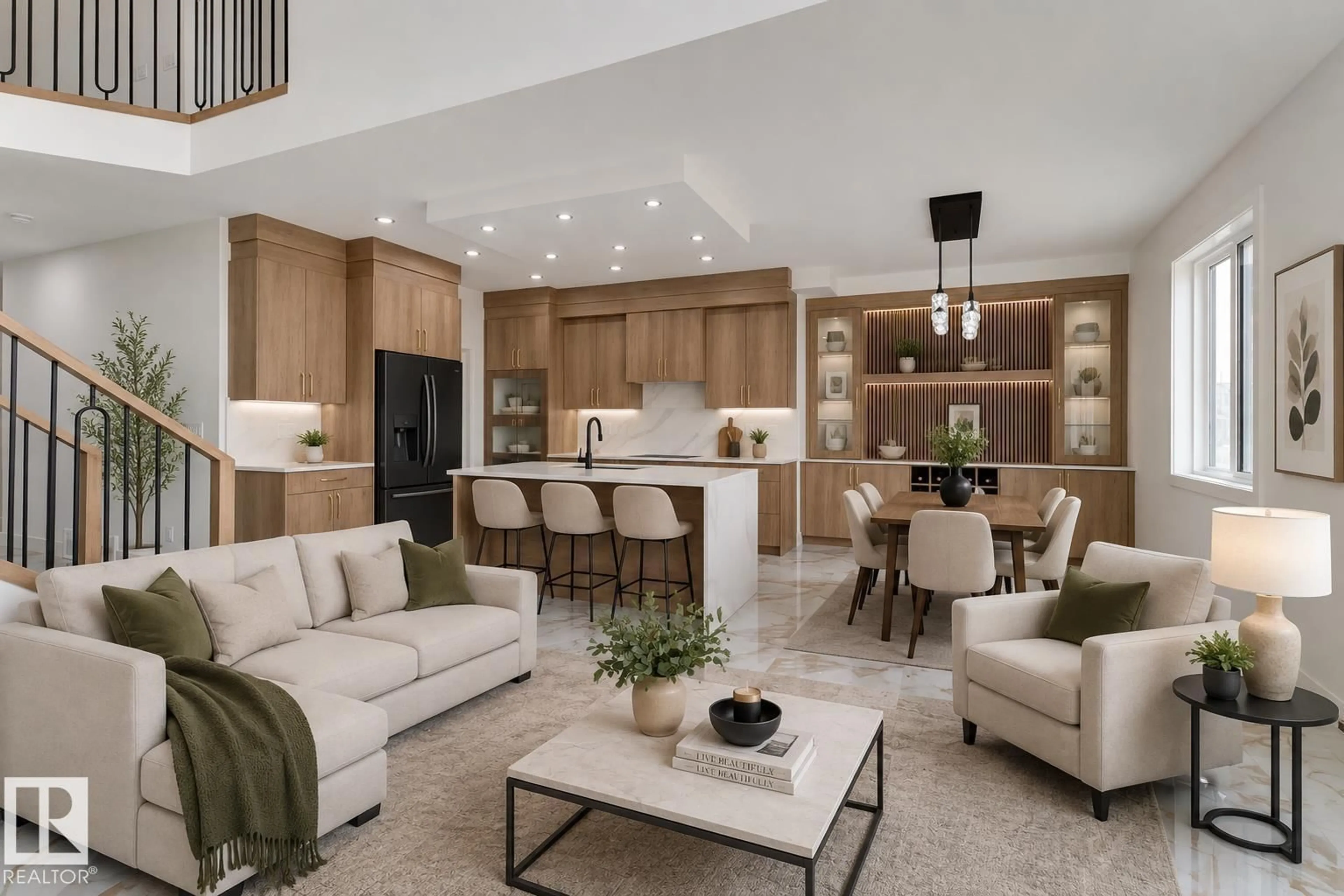 Open concept kitchen, unknown for 4723 17 AV, Edmonton Alberta T6X0P6