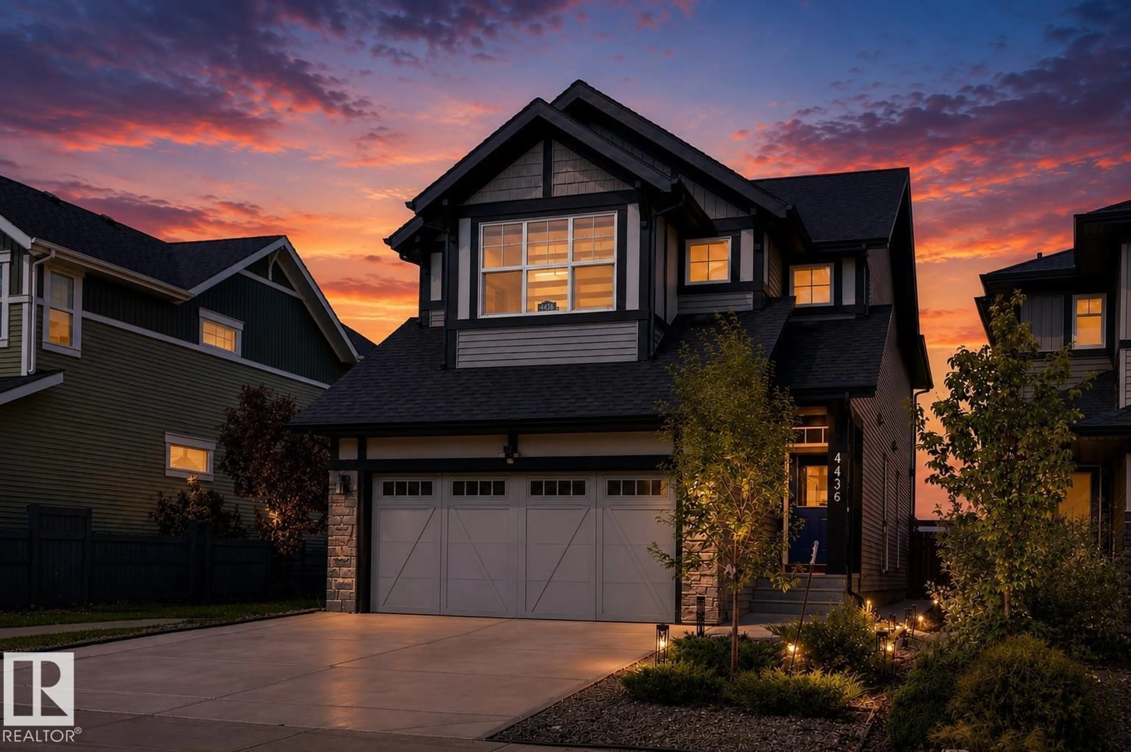 Home with brick exterior material, street for GR SW - 4436 KINSELLA GREEN, Edmonton Alberta T6W4K1