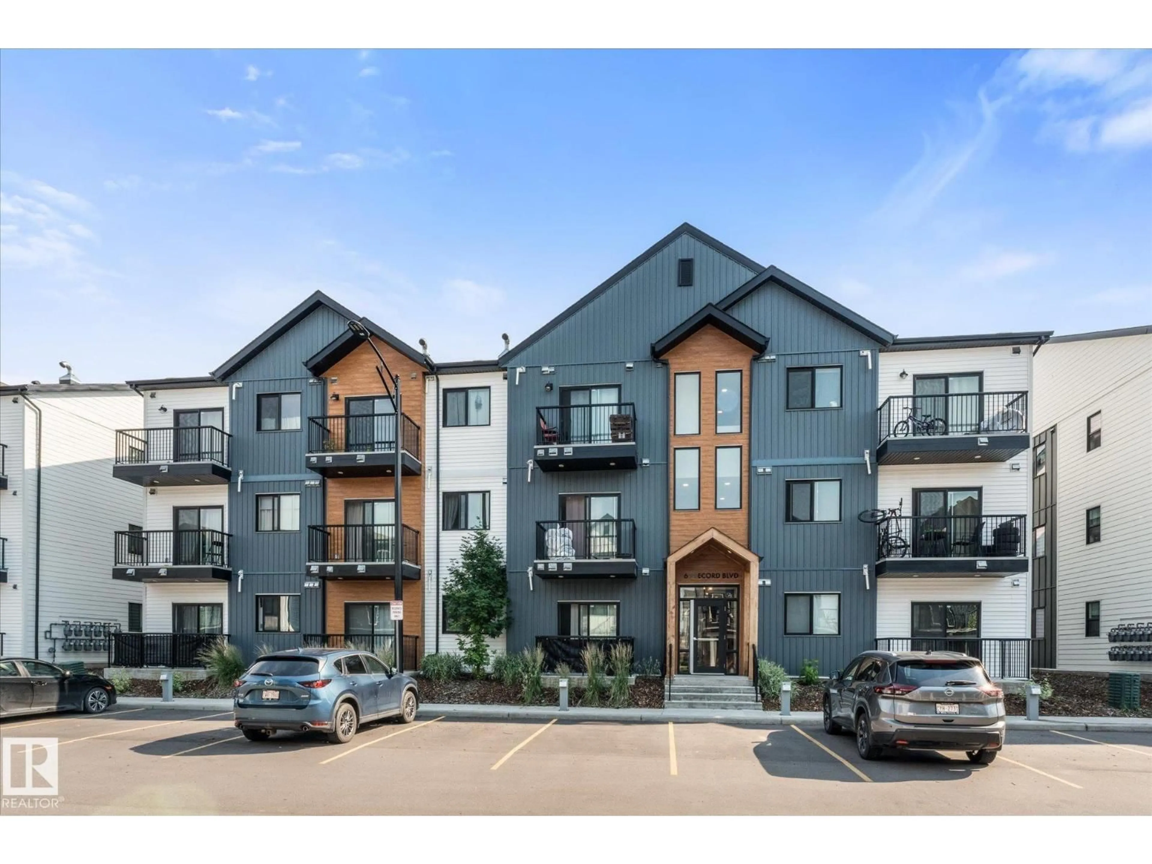 A pic from outside/outdoor area/front of a property/back of a property/a pic from drone, unknown for #104 - 860 SECORD BV, Edmonton Alberta T5T7R9