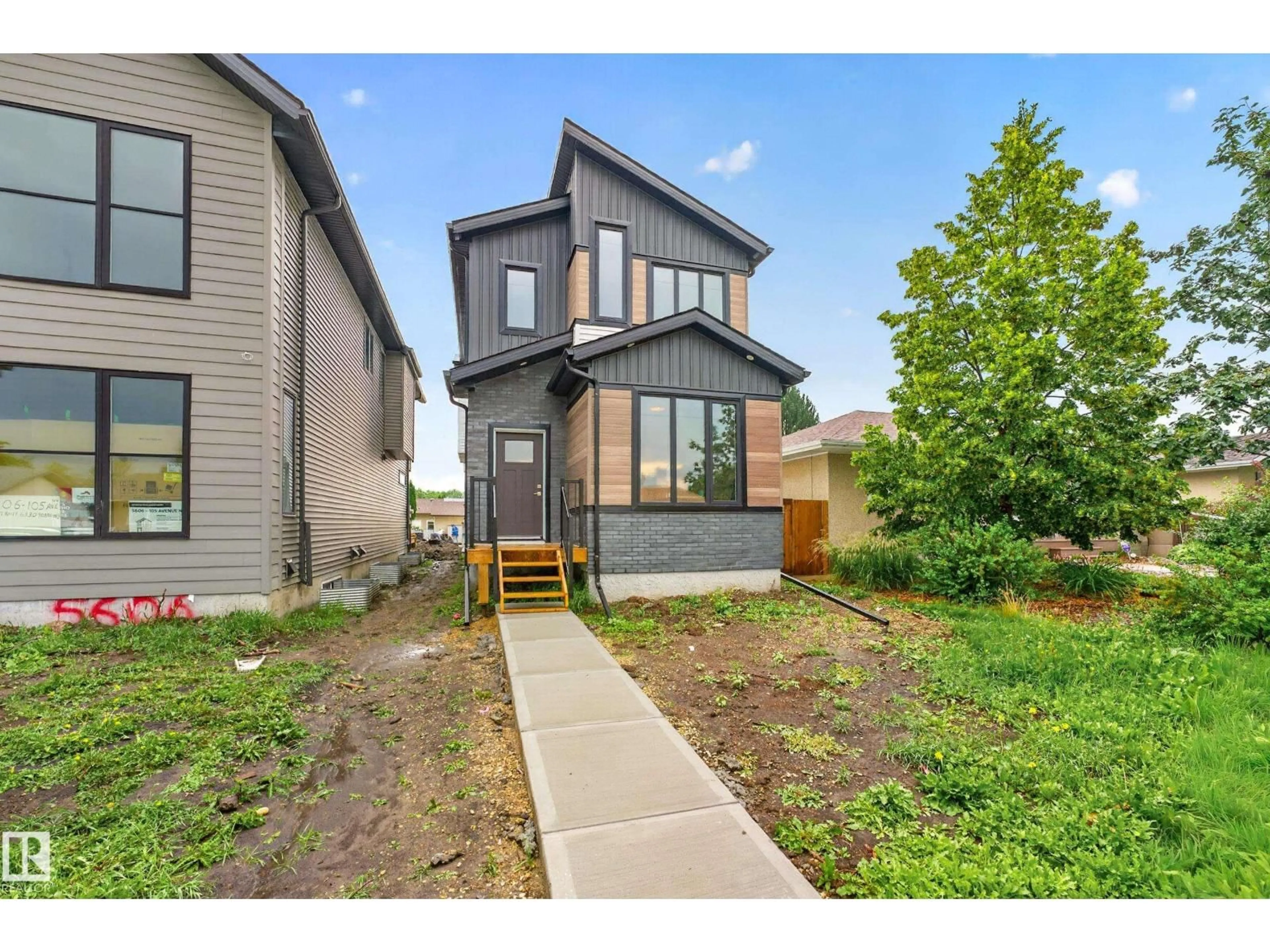 Home with brick exterior material, street for 5604 105 AV, Edmonton Alberta T6A1A6