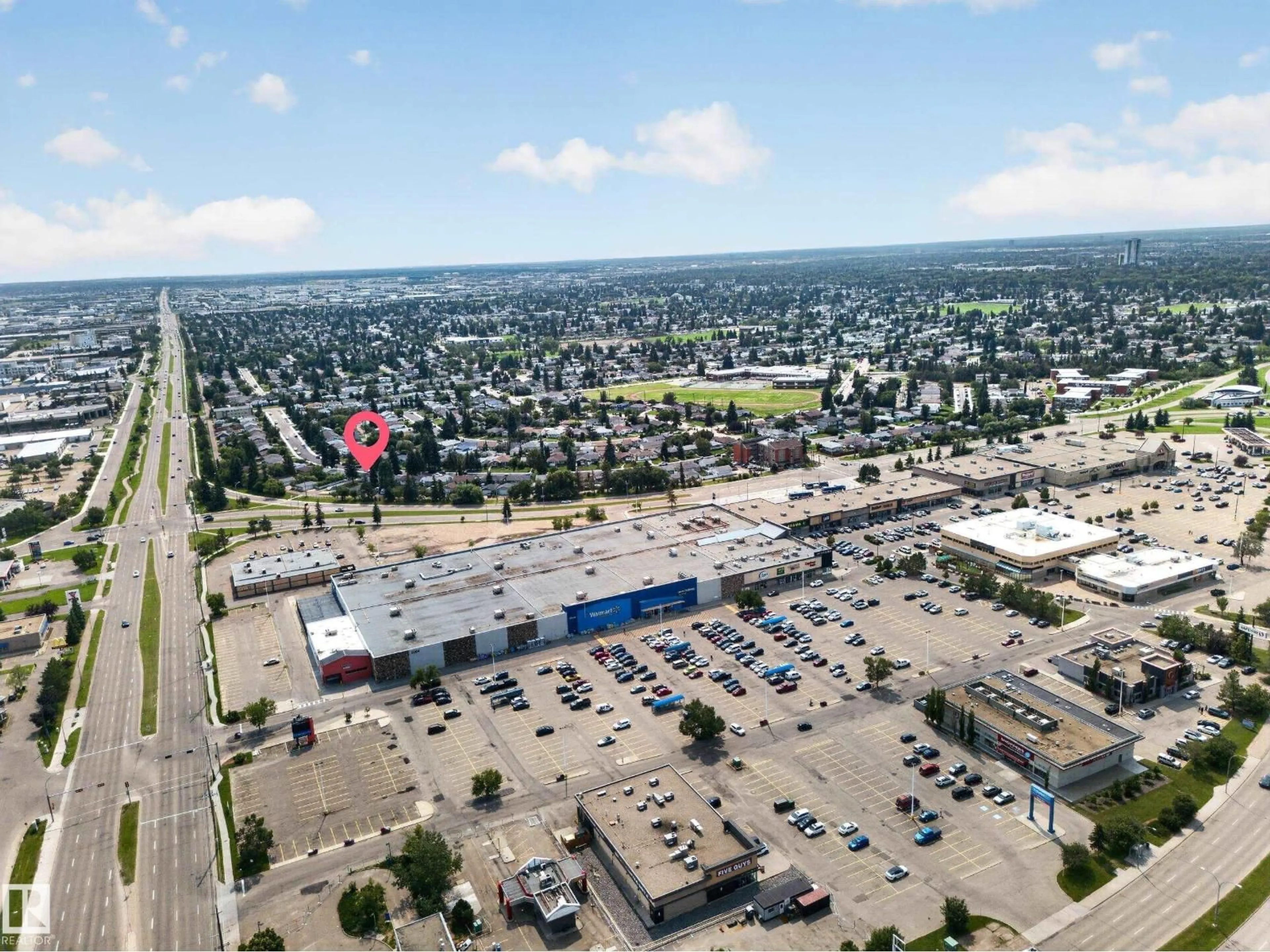 A pic from outside/outdoor area/front of a property/back of a property/a pic from drone, street for 5204 97A AV, Edmonton Alberta T6B1E1