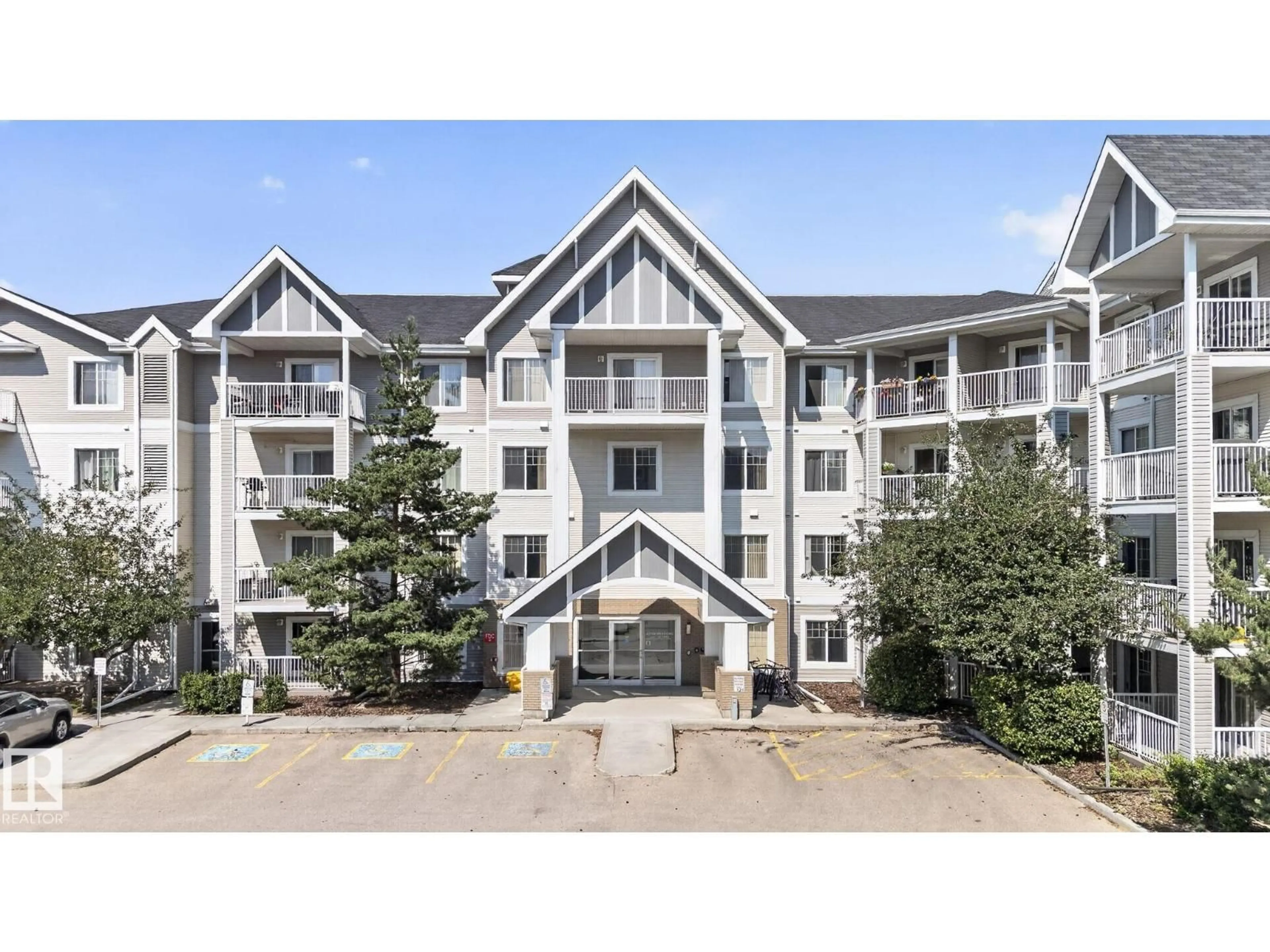 A pic from outside/outdoor area/front of a property/back of a property/a pic from drone, mountain view for 411 - 4407 23 ST, Edmonton Alberta T6T0B6